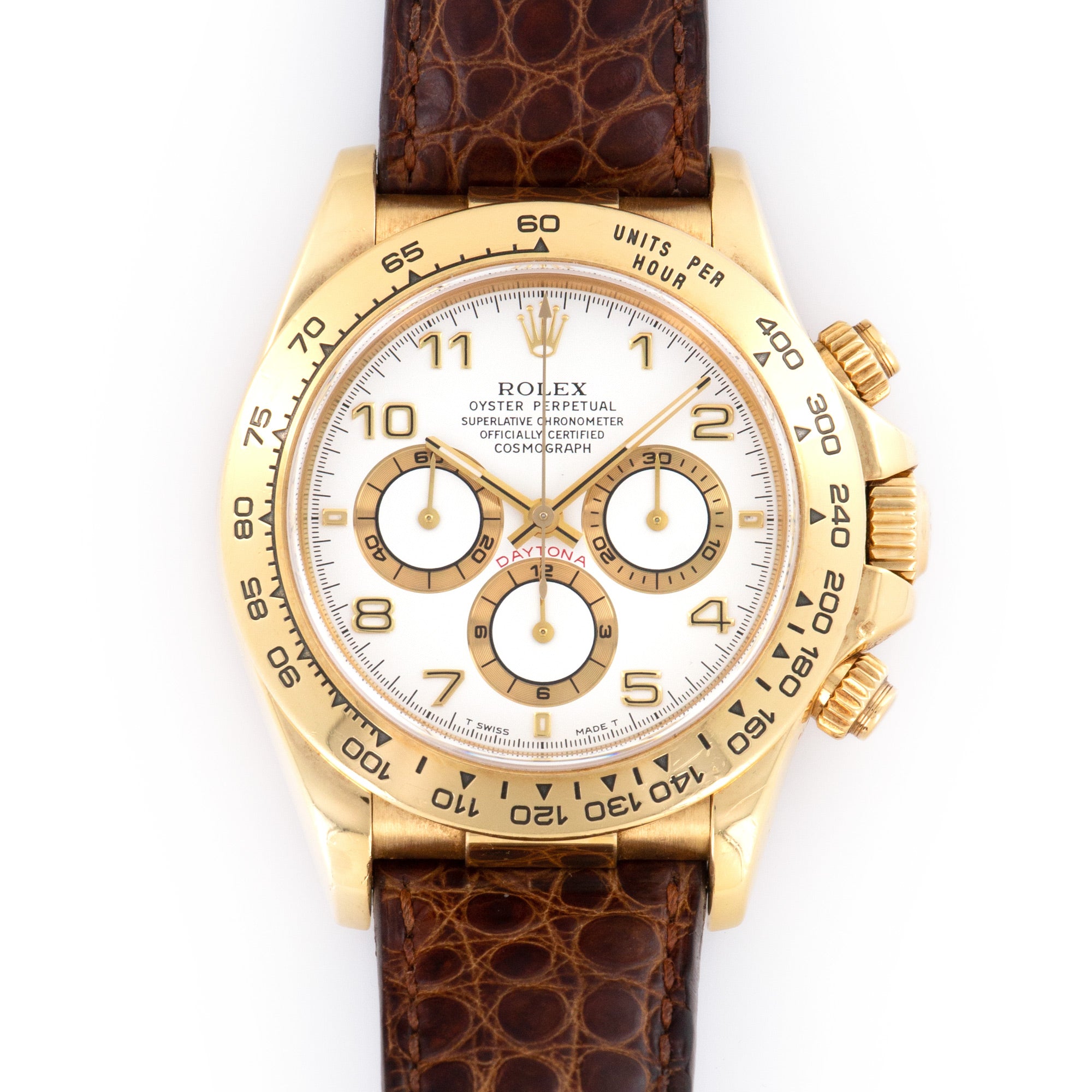 Rolex - Rolex Yellow Gold Zenith Cosmograph Daytona Watch, Ref 16518 with Original Box and Papers - The Keystone Watches
