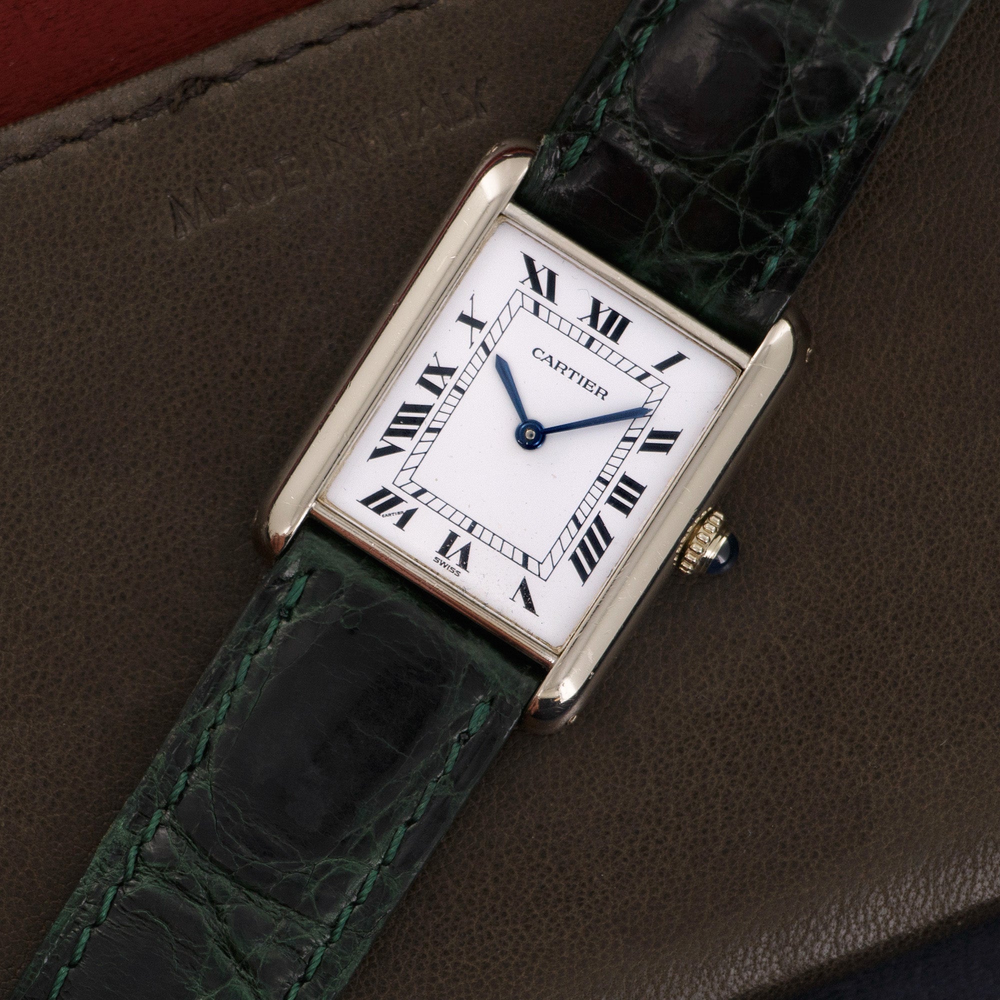Cartier - Cartier White Gold Tank Manual-Wind Watch - The Keystone Watches