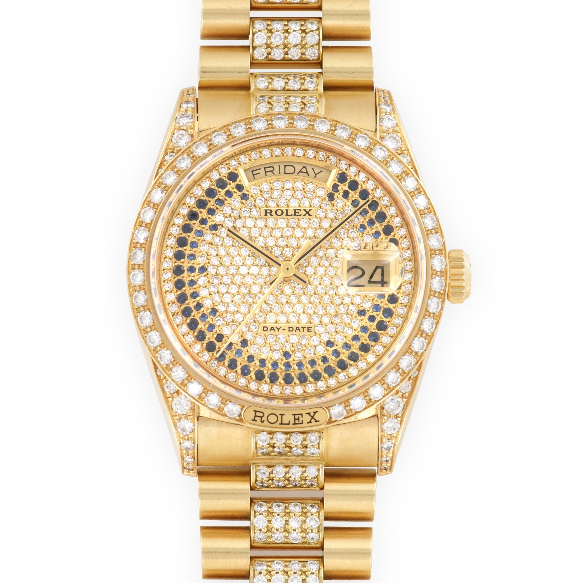 Rolex - Rolex Yellow Gold Day-Date Pave Diamond Watch Ref. 18138 - The Keystone Watches