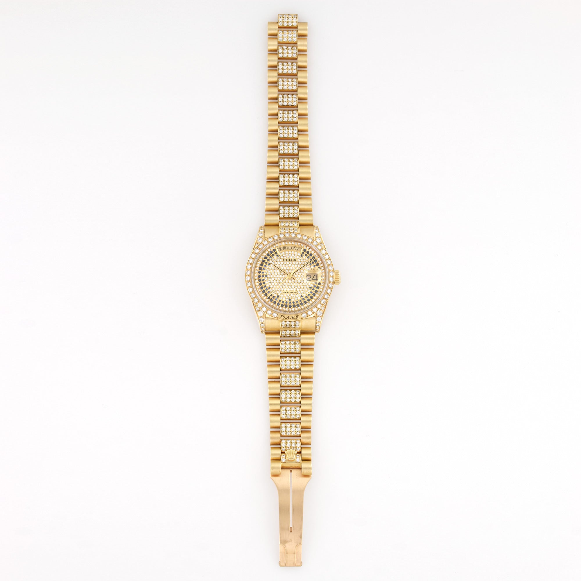Rolex - Rolex Yellow Gold Day-Date Pave Diamond Watch Ref. 18138 - The Keystone Watches