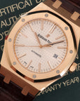 Audemars Piguet - Audemars Piguet Rose Gold Royal Oak Watch Ref. 15400, with Box and Papers - The Keystone Watches