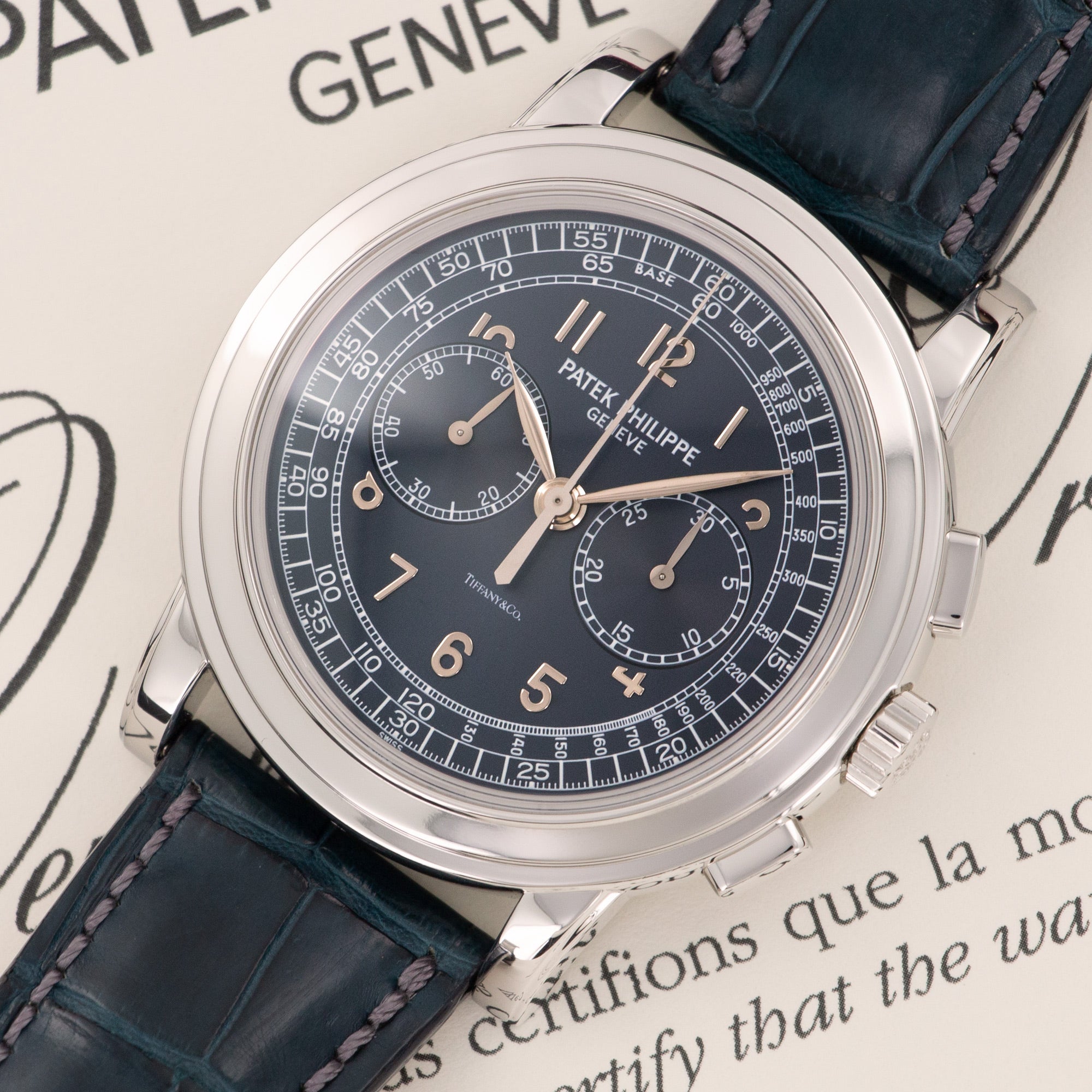 Patek Philippe - Patek Philippe Platinum Chronograph Watch Ref. 5070, Retailed by Tiffany & Co. - The Keystone Watches