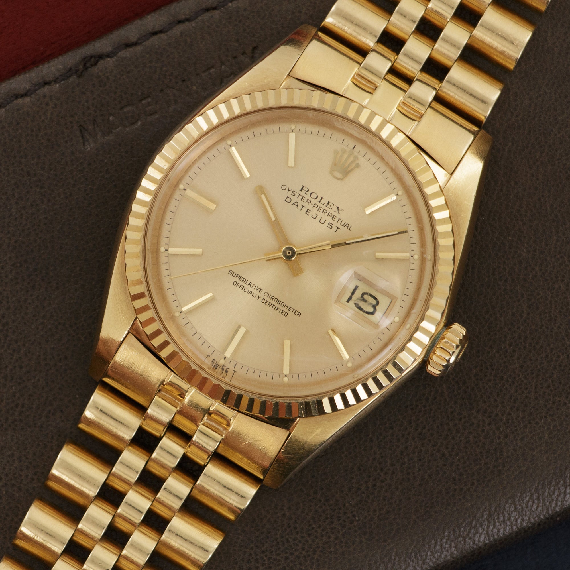 Rolex - Rolex Yellow Gold Datejust Jubilee Watch Ref. 1601 - The Keystone Watches