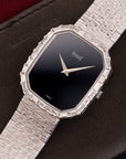 Piaget - Piaget White Gold Onyx & Baguette Diamond Watch - The Keystone Watches