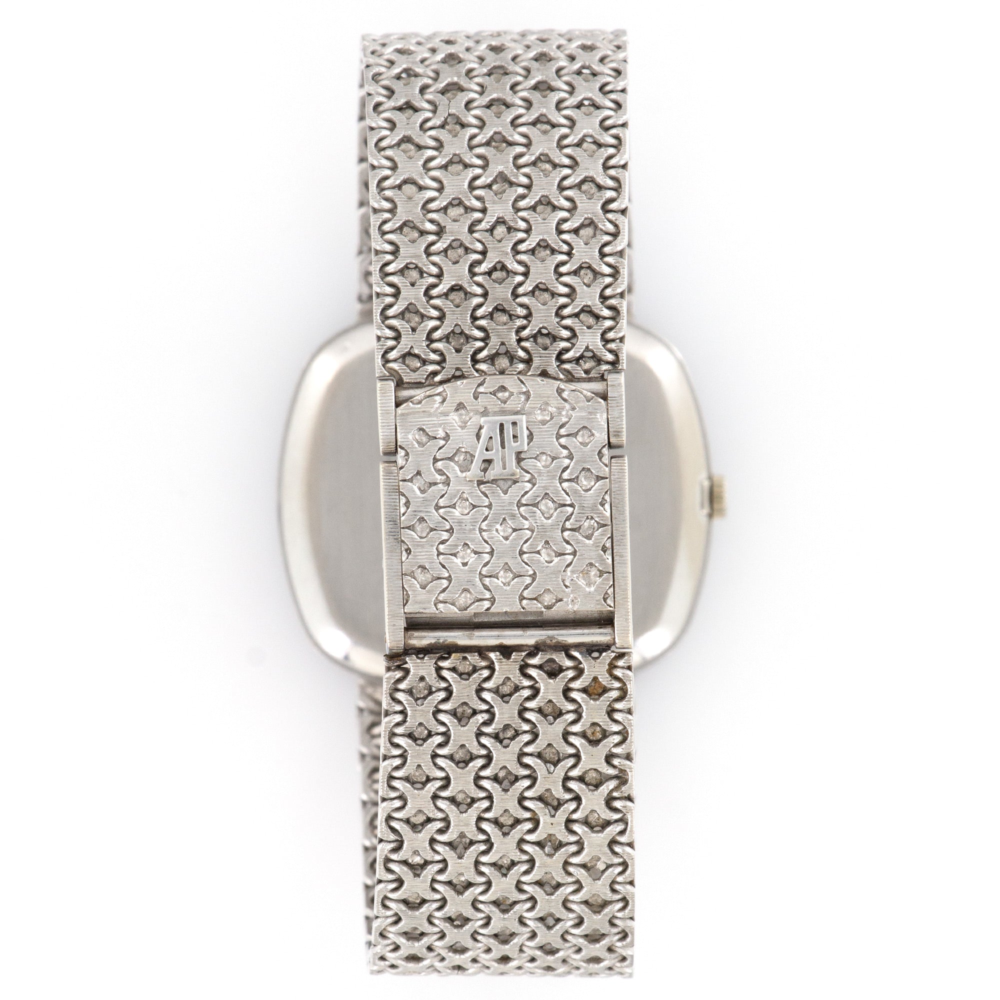 Audemars Piguet - Audemars Piguet White Gold Automatic Cross Link Bracelet Watch - The Keystone Watches