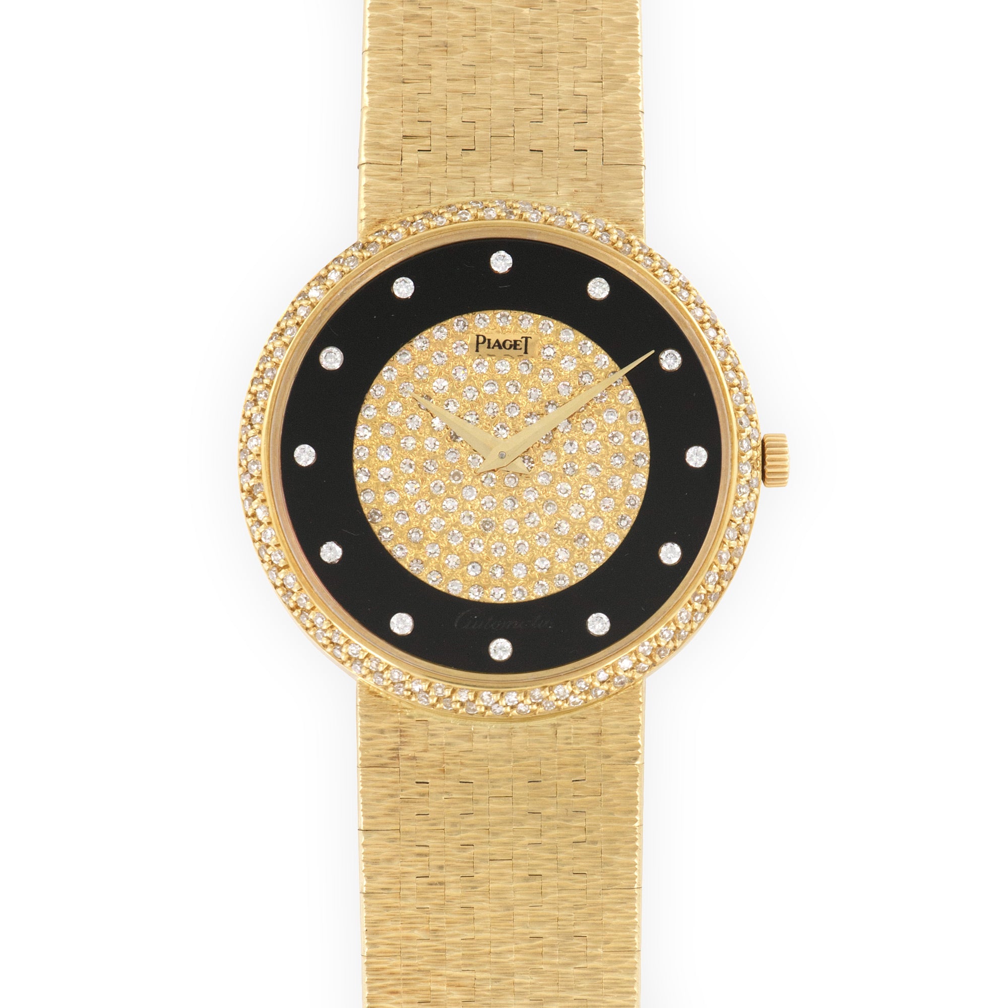Piaget - Piaget Yellow Gold Diamond & Onyx Watch - The Keystone Watches