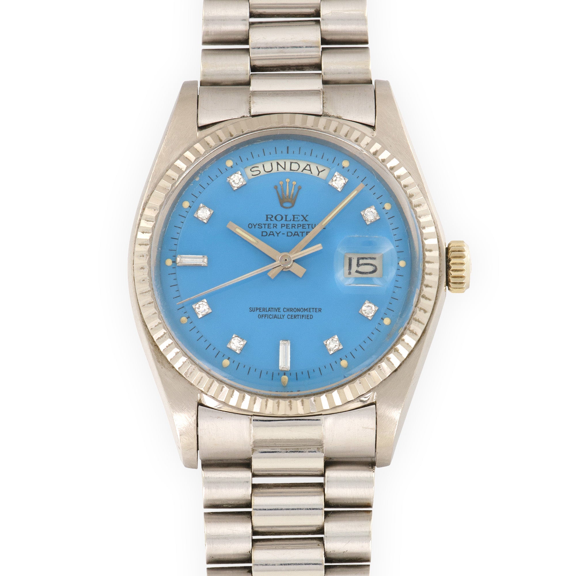 dele Perle avis Rolex Day-Date 1803A 18k WG – The Keystone Watches