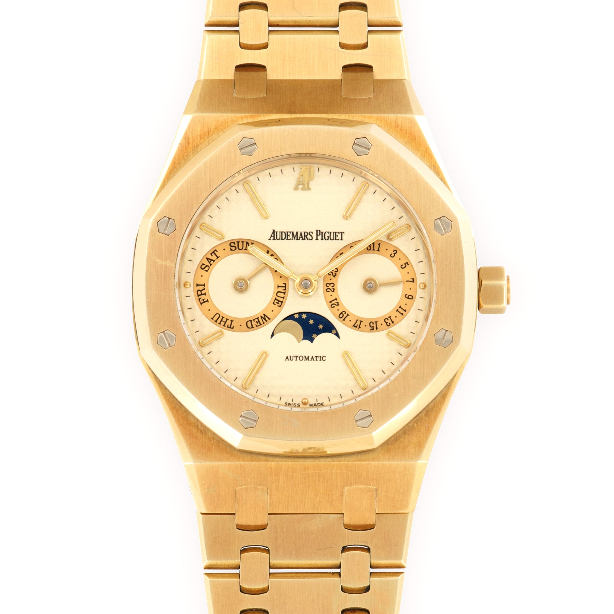 Audemars Piguet - Audemars Piguet Yellow Gold Royal Oak Moonphase Day Date Watch - The Keystone Watches