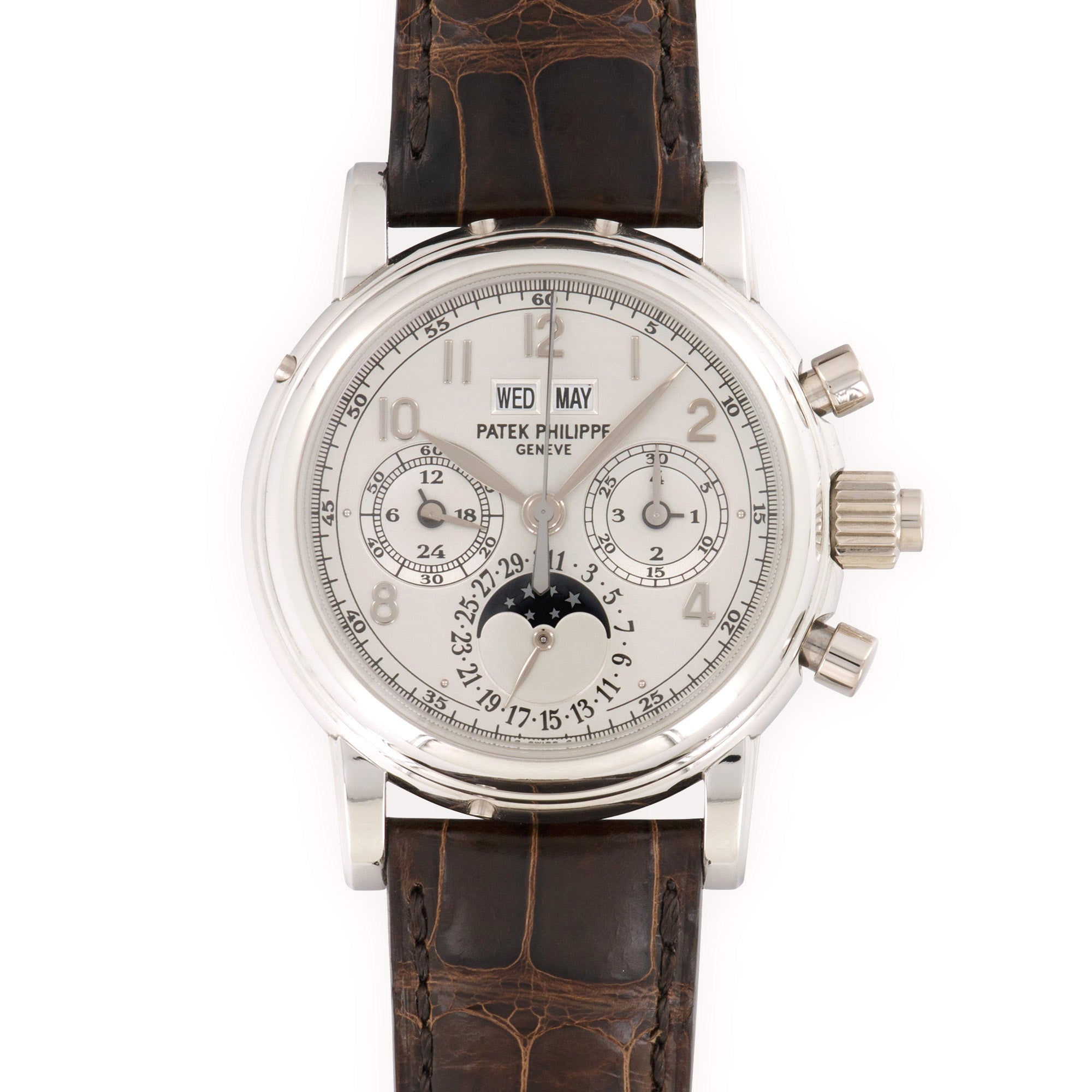 Patek Philippe - Patek Philippe Platinum Perpetual Split Seconds Chronograph Watch Ref. 5004 - The Keystone Watches