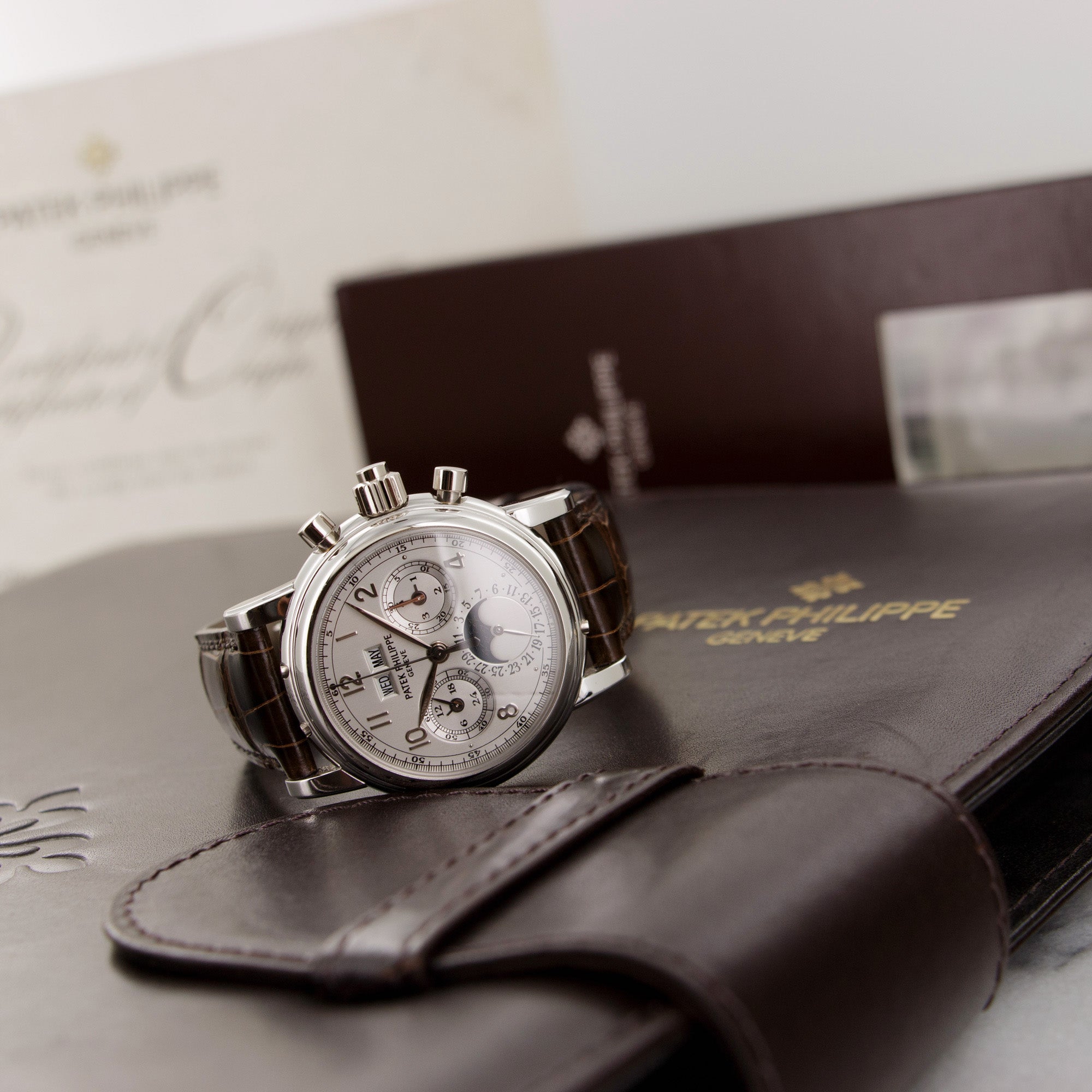 Patek Philippe - Patek Philippe Platinum Perpetual Split Seconds Chronograph Watch Ref. 5004 - The Keystone Watches