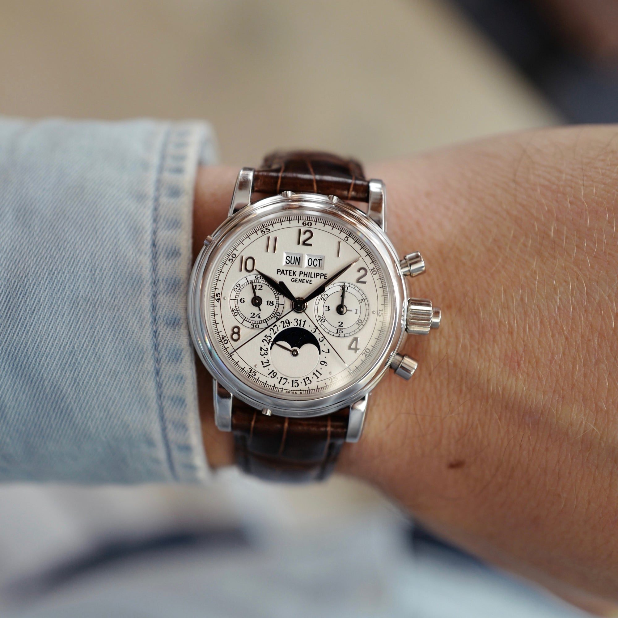 Patek Philippe - Patek Philippe Platinum Perpetual Split Seconds Chronograph Watch Ref. 5004 - The Keystone Watches