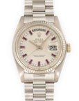 Rolex - Rolex White Gold Day-Date Ruby And Diamond Watch Ref. 18039 - The Keystone Watches
