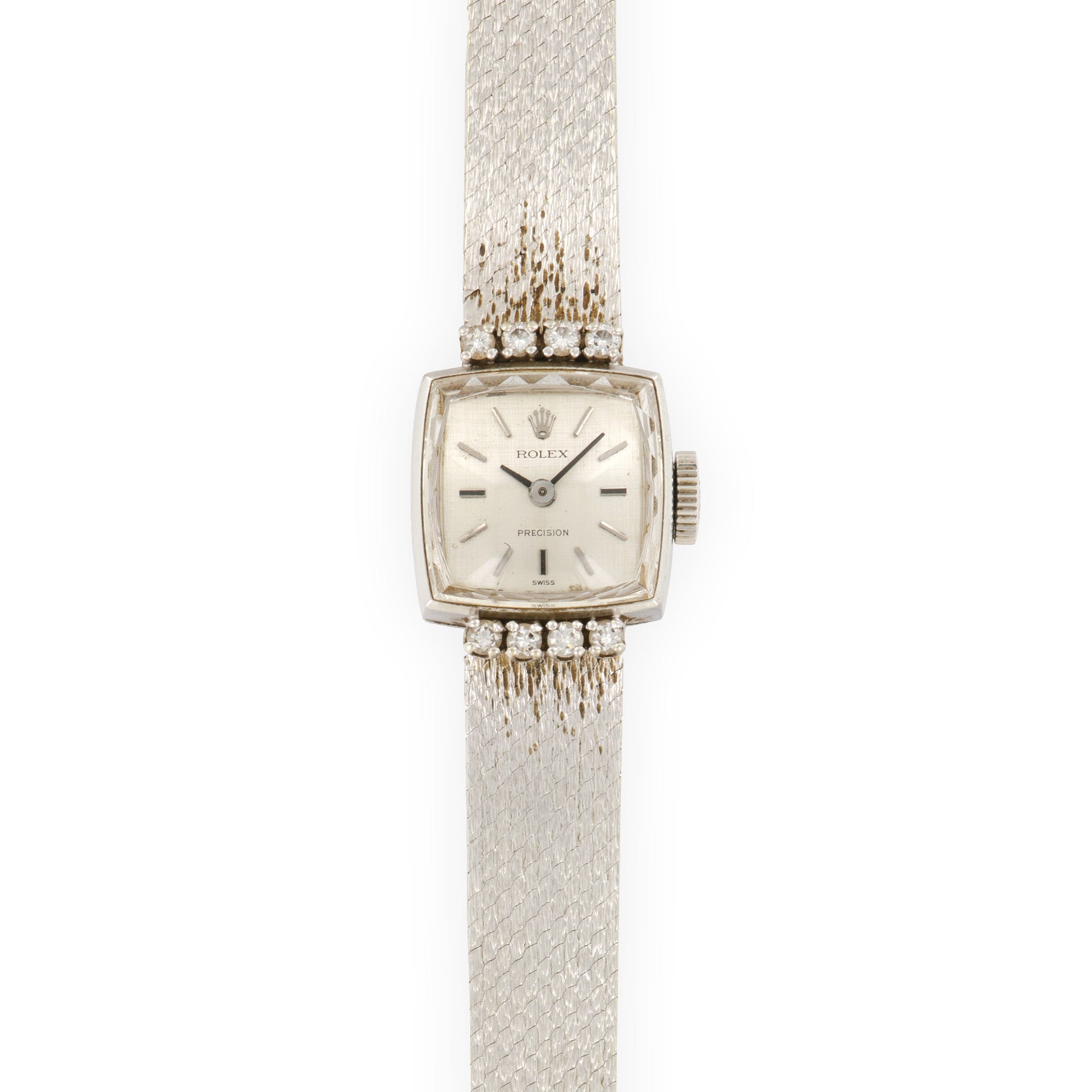 Rolex - Rolex White Gold PRecision Diamond Watch with Original Warranty - The Keystone Watches