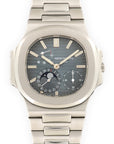 Patek Philippe - Patek Philippe Steel Nautilus Moonphase Watch Ref. 3712 with Original Box and Papers - The Keystone Watches