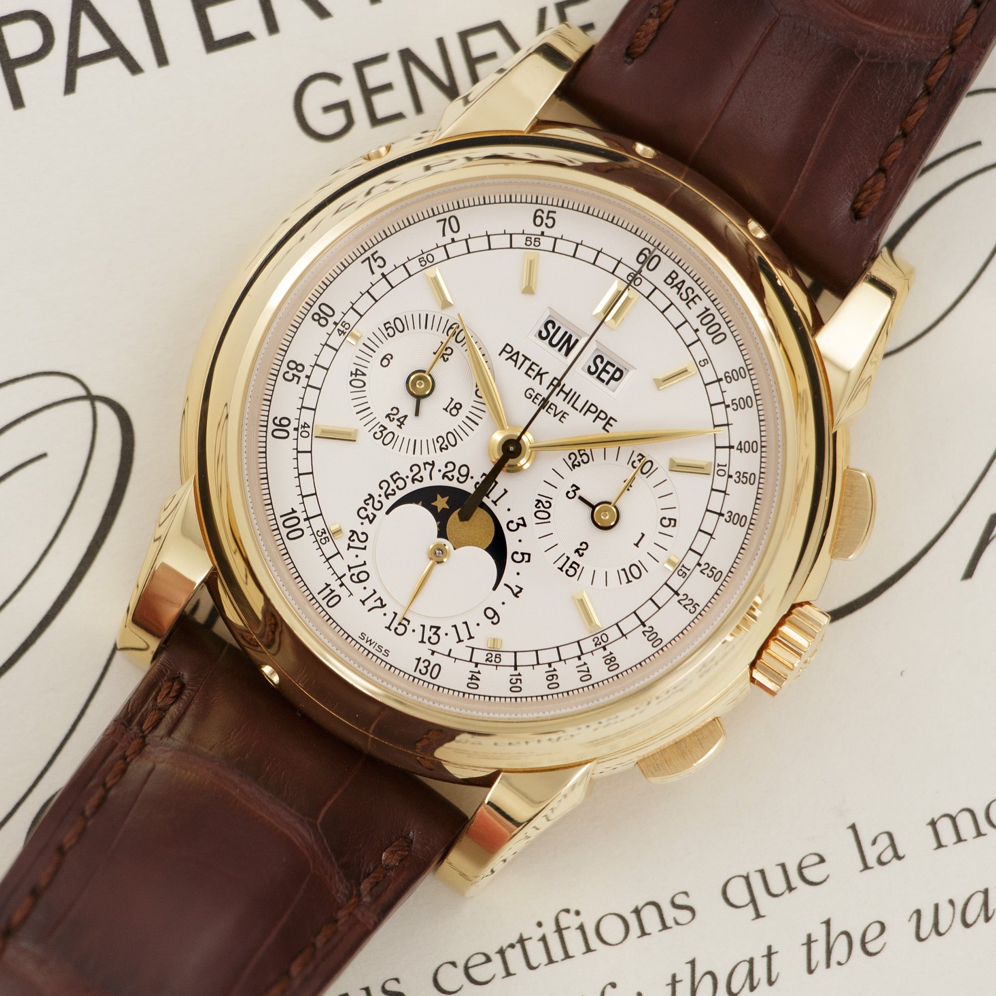 Patek Philippe - Patek Philippe Yellow Gold Perpetual Calendar Chrono Watch Ref. 5970 - The Keystone Watches