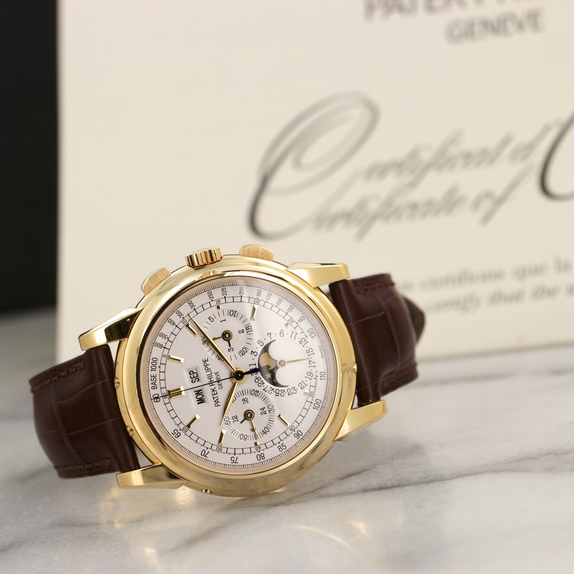 Patek Philippe - Patek Philippe Yellow Gold Perpetual Calendar Chrono Watch Ref. 5970 - The Keystone Watches