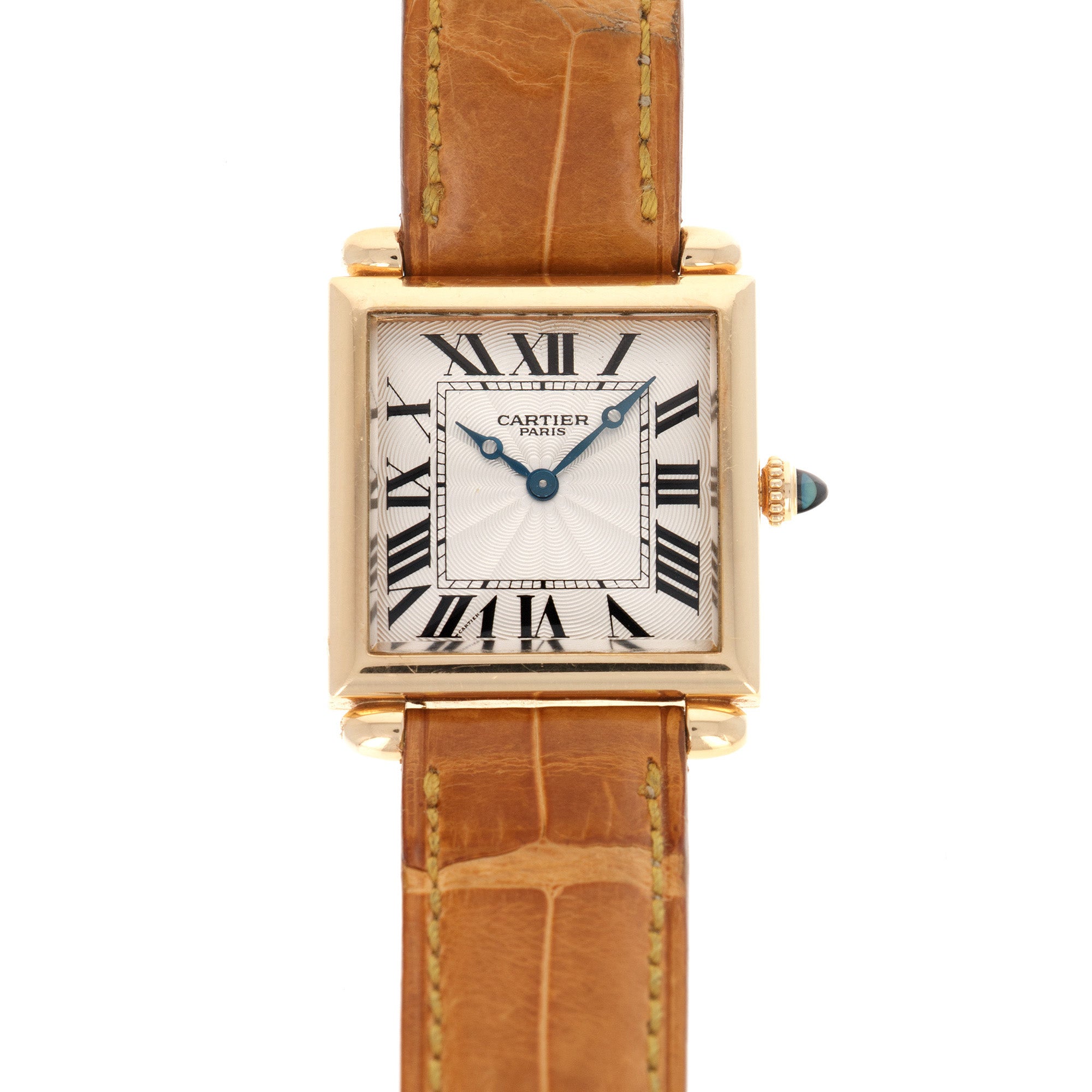 Cartier - Cartier Yellow Gold Manual Tank Obus Watch with Display Caseback - The Keystone Watches