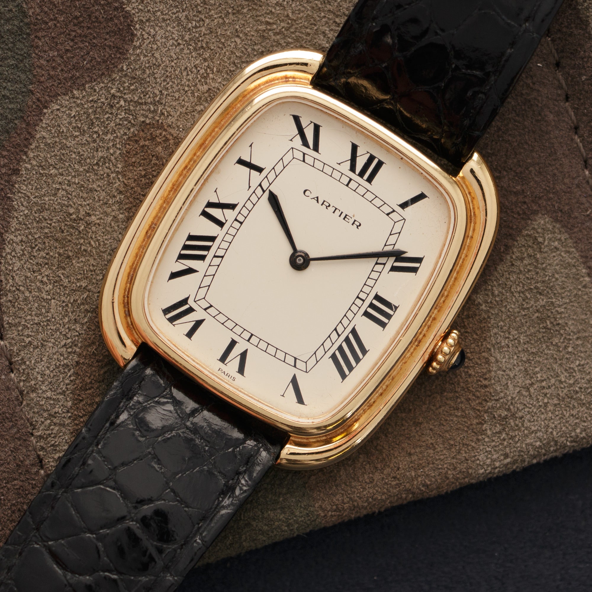 Cartier - Cartier Yellow Gold Jumbo TV Shaped Watch - The Keystone Watches