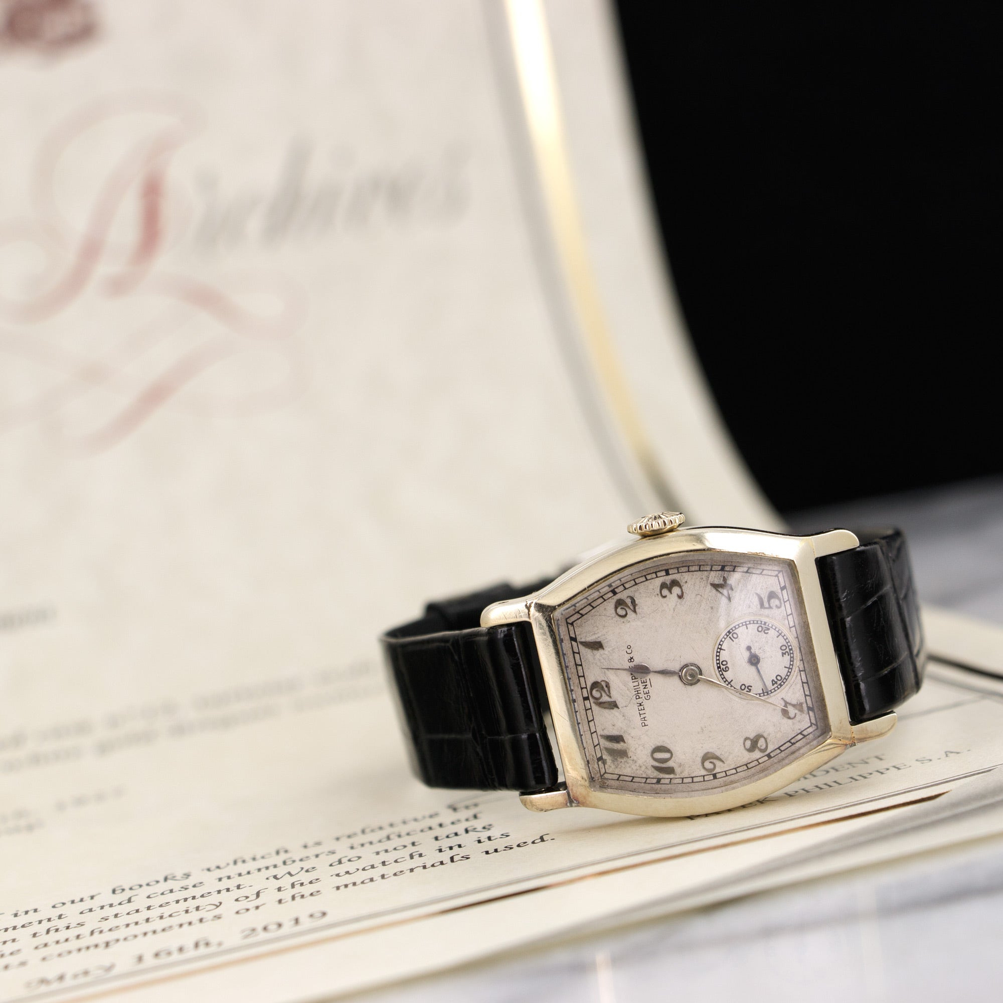 Patek Philippe - Patek Philippe White Gold Tonneau Watch from 1927 - The Keystone Watches