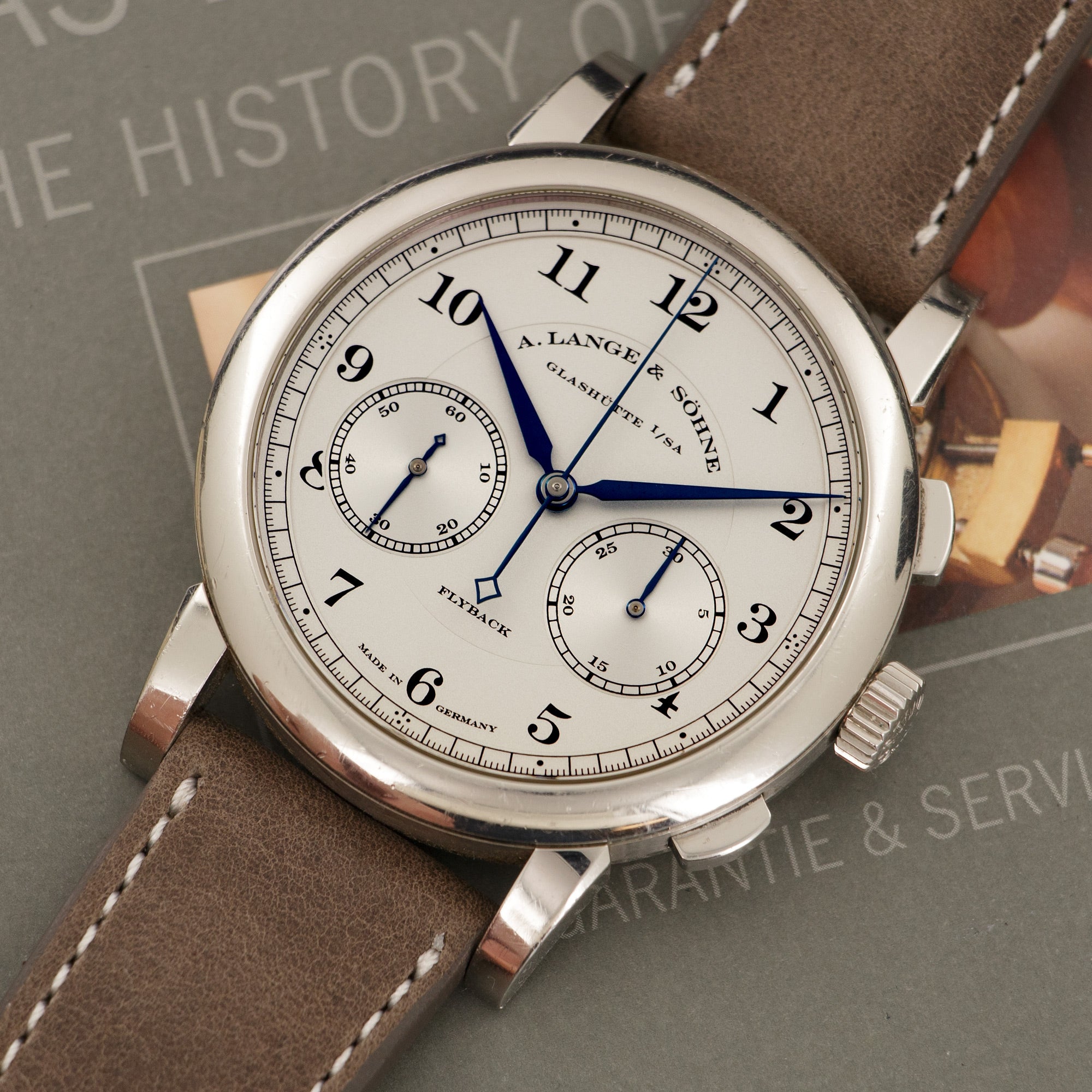 A. Lange & Sohne - A. Lange & Sohne White Gold 1815 Chronograph Watch 402.026 - The Keystone Watches