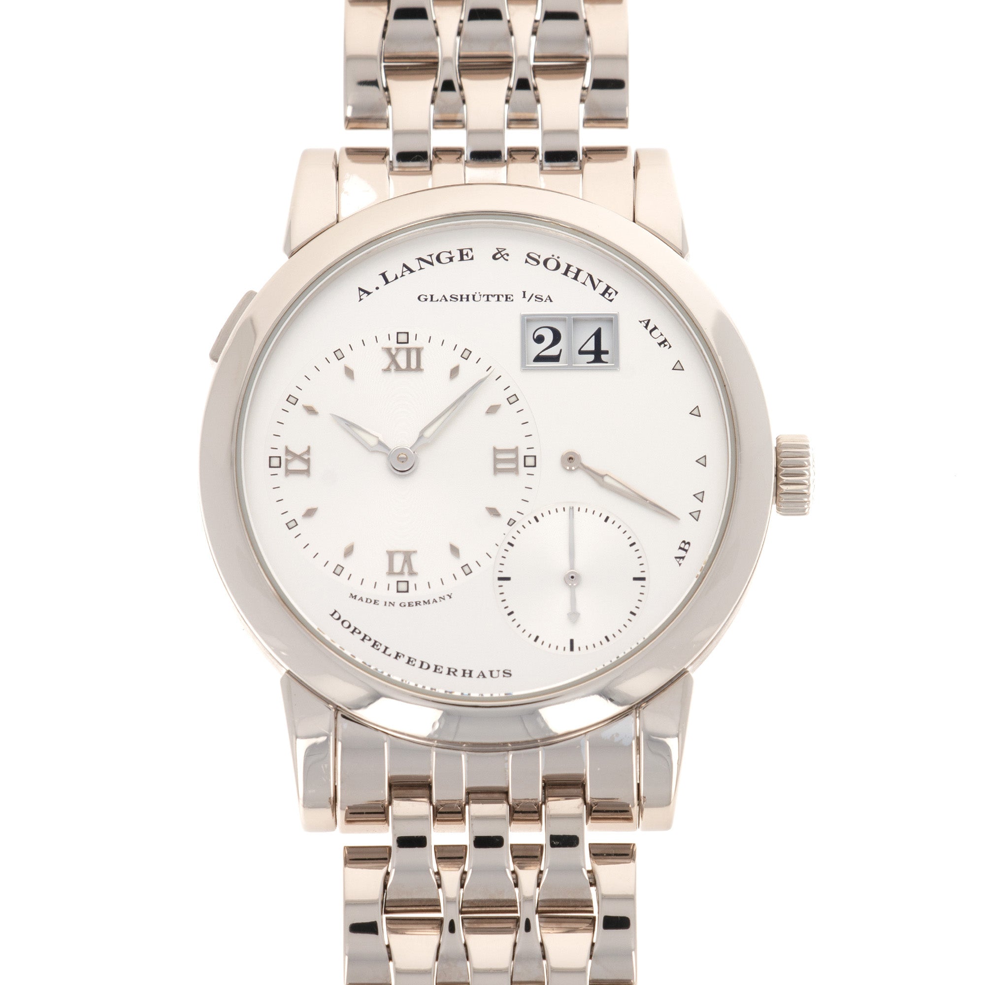 A. Lange & Sohne - A. Lange & Sohne White Gold Lange 1 Bracelet Watch - The Keystone Watches