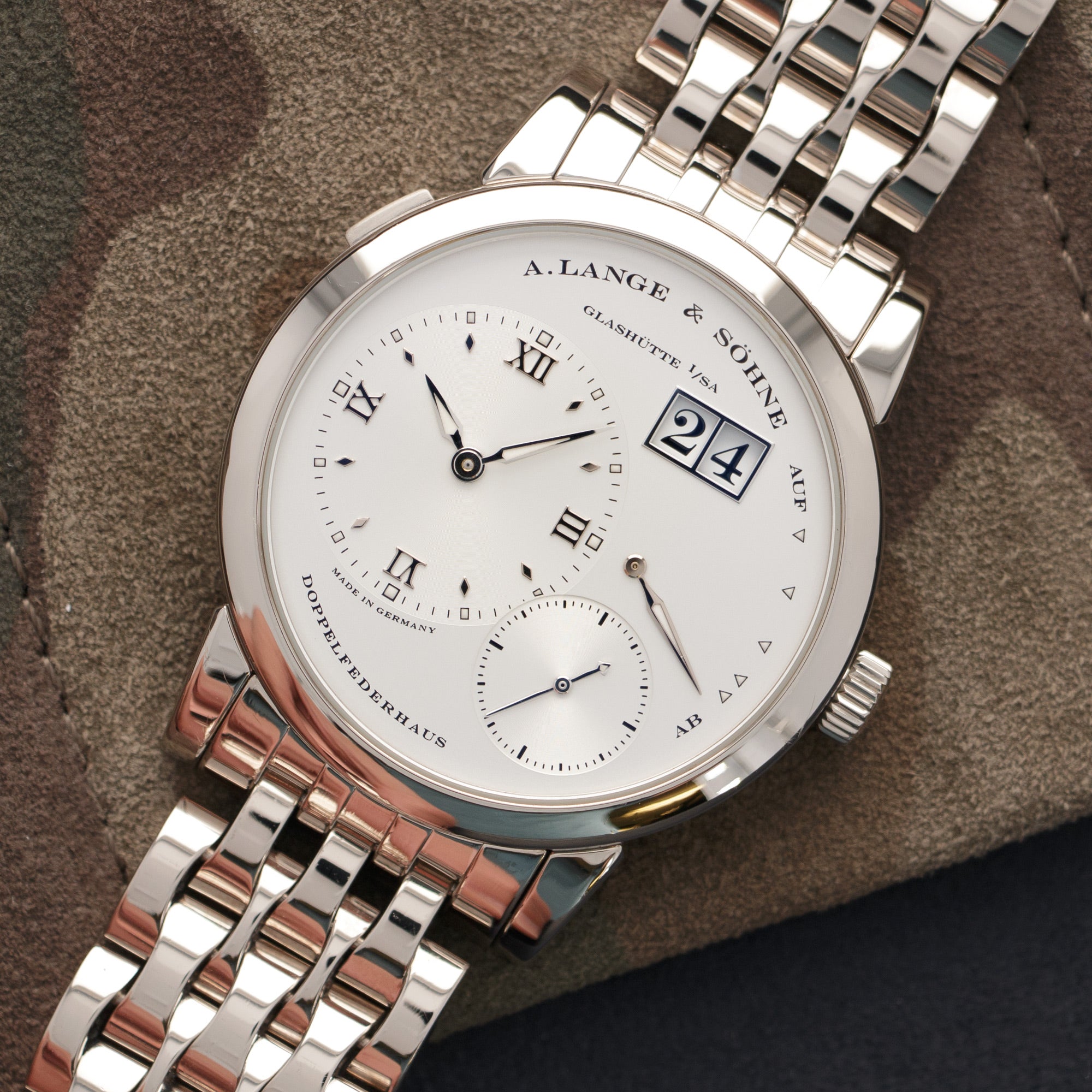 A. Lange & Sohne - A. Lange & Sohne White Gold Lange 1 Bracelet Watch - The Keystone Watches