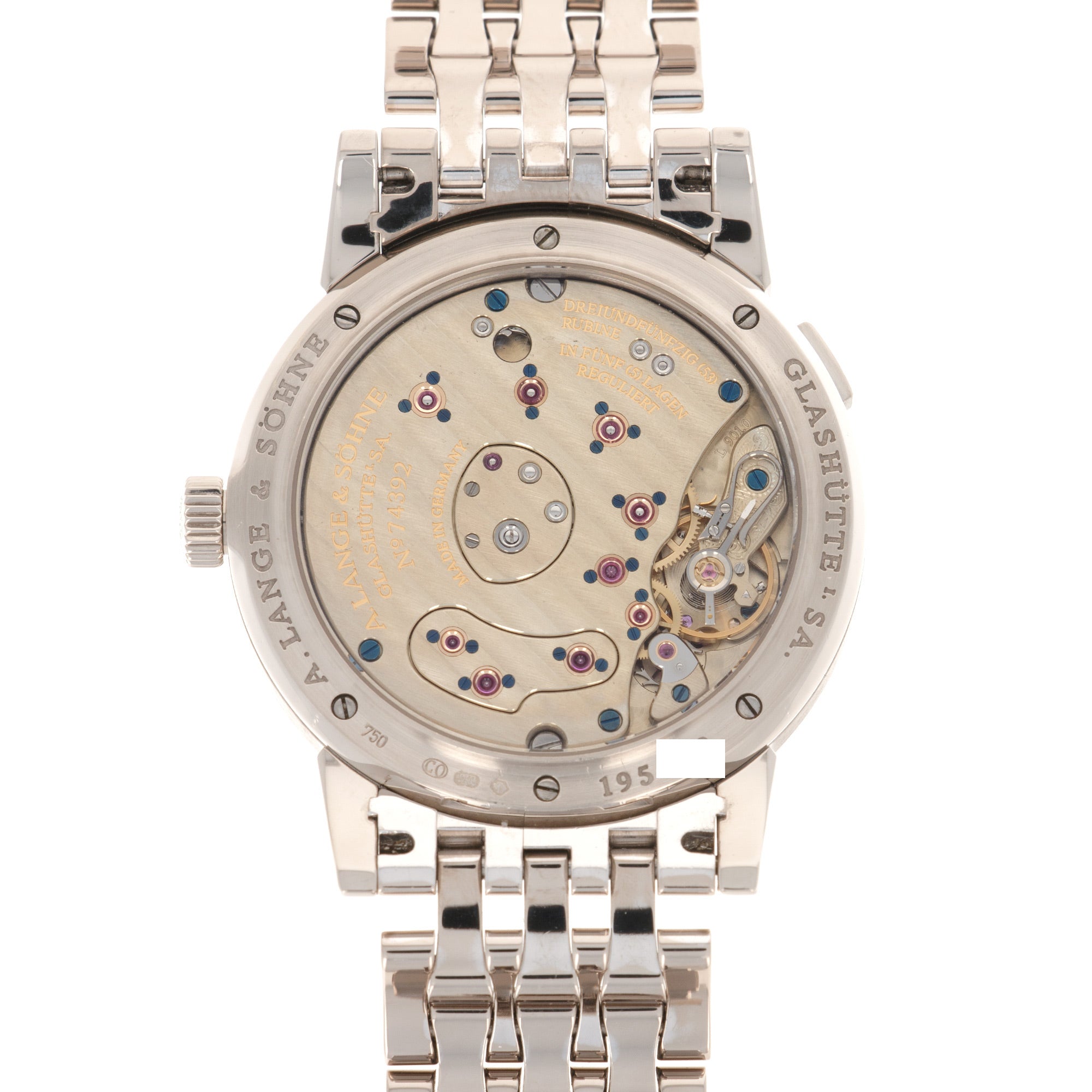 A. Lange & Sohne - A. Lange & Sohne White Gold Lange 1 Bracelet Watch - The Keystone Watches