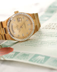Rolex - Rolex Yellow Gold Day-Date Oysterquartz Diamond Watch Ref. 19058, Delivered to Saudi Arabian Oil Co. - The Keystone Watches