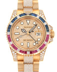 Rolex - Rolex Yellow Gold GMT-Master II Diamond Sapphire Ruby Watch Ref. 116758 - The Keystone Watches