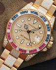 Rolex - Rolex Yellow Gold GMT-Master II Diamond Sapphire Ruby Watch Ref. 116758 - The Keystone Watches