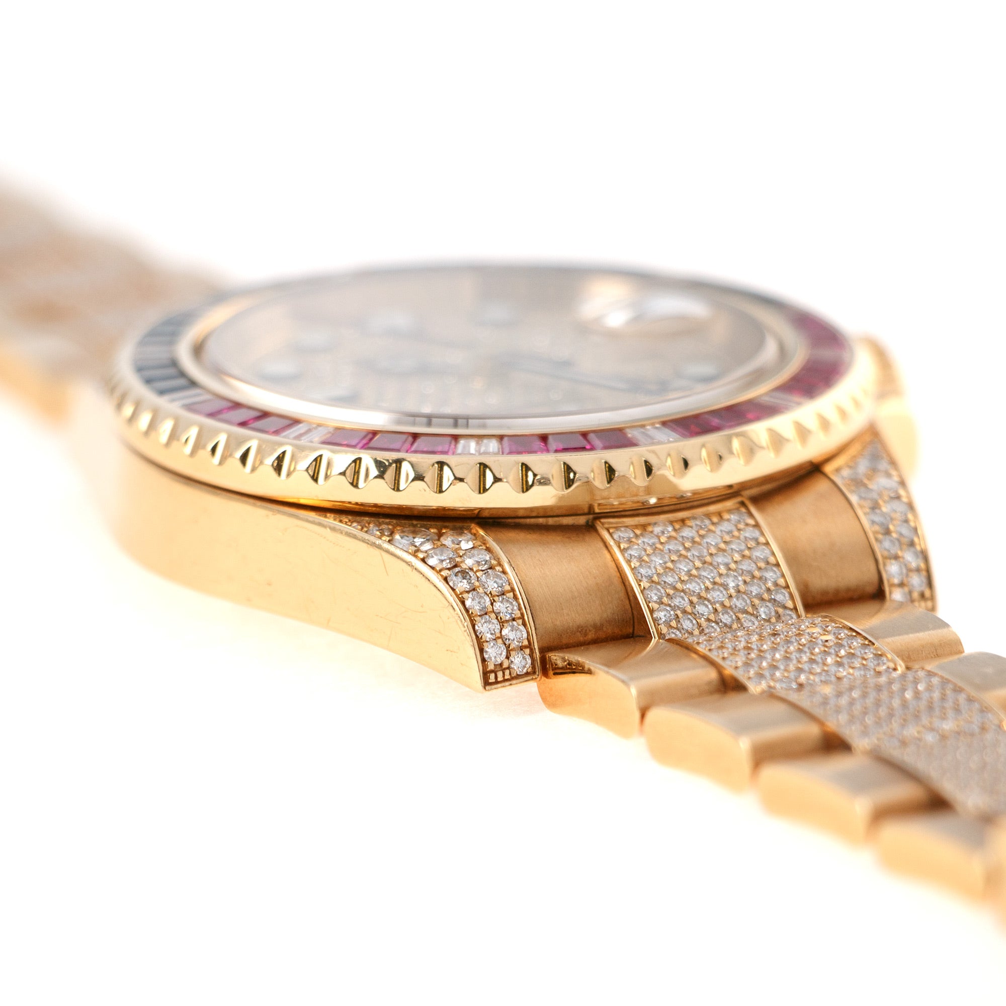Rolex - Rolex Yellow Gold GMT-Master II Diamond Sapphire Ruby Watch Ref. 116758 - The Keystone Watches