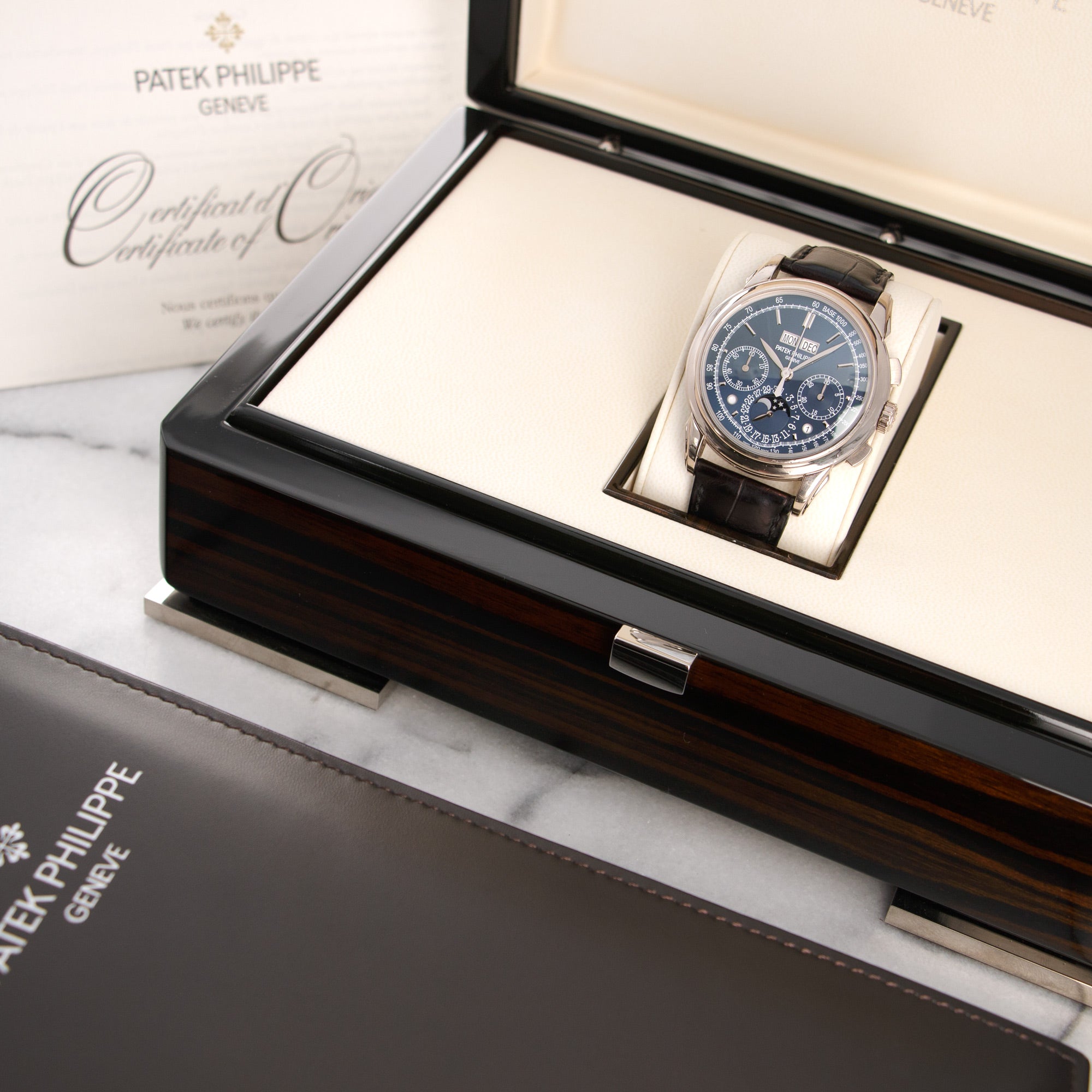 Patek Philippe - Patek Philippe White Gold Perpetual Calendar Chronograph Watch Ref. 5270 - The Keystone Watches