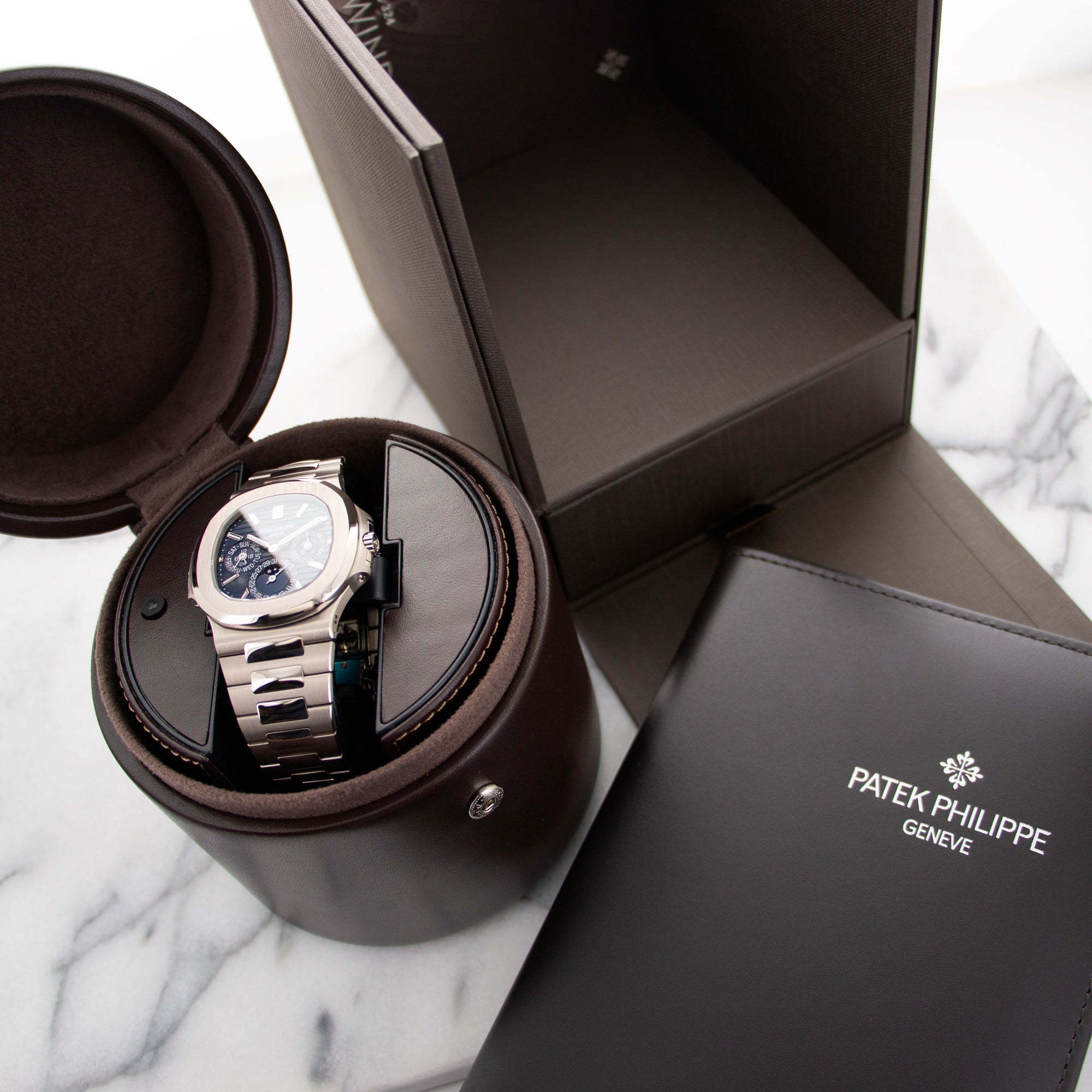 Patek Philippe - Patek Philippe White Gold Perpetual Calendar Watch Ref. 5740 - The Keystone Watches