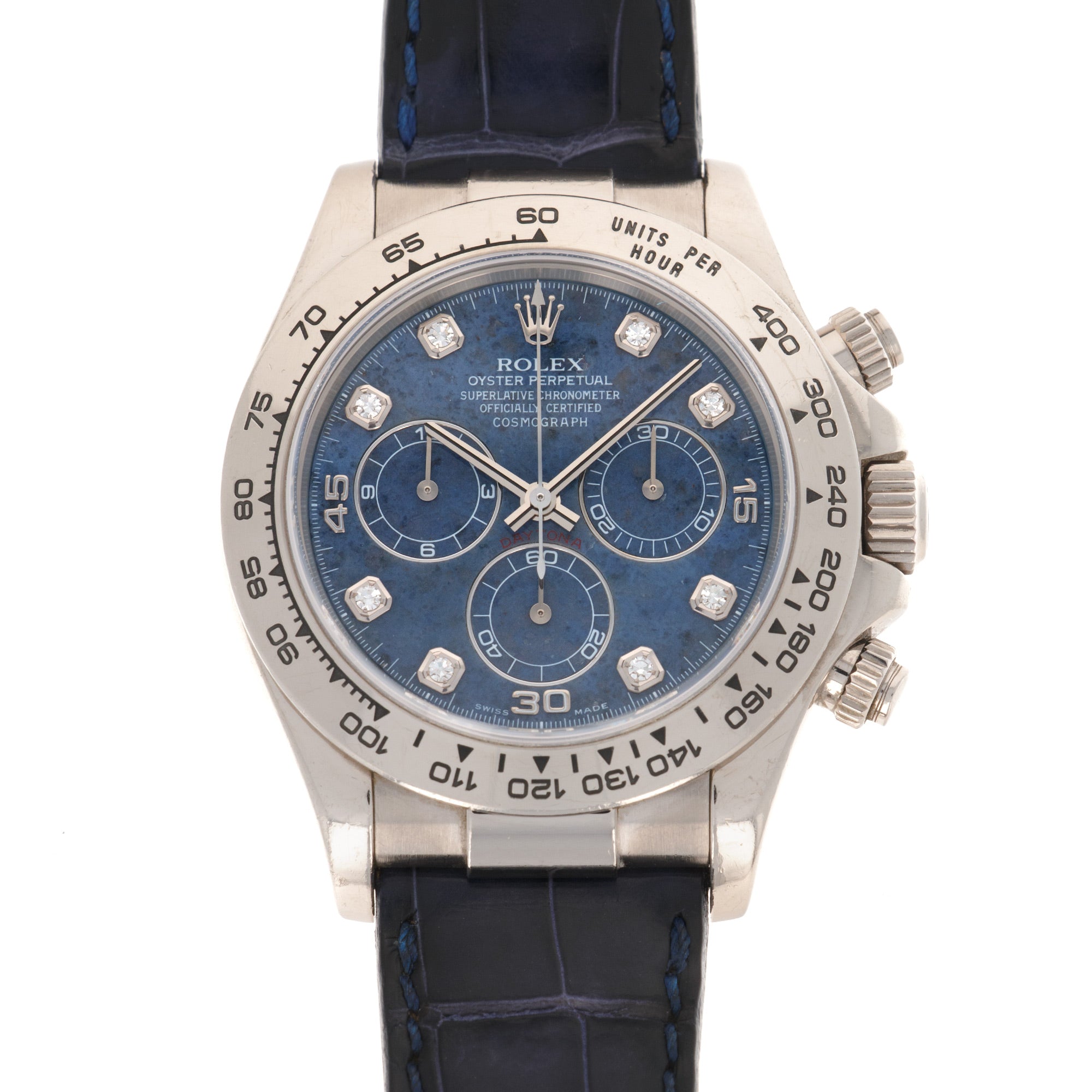 Rolex White Gold Cosmograph Daytona Sodalite Watch 116519