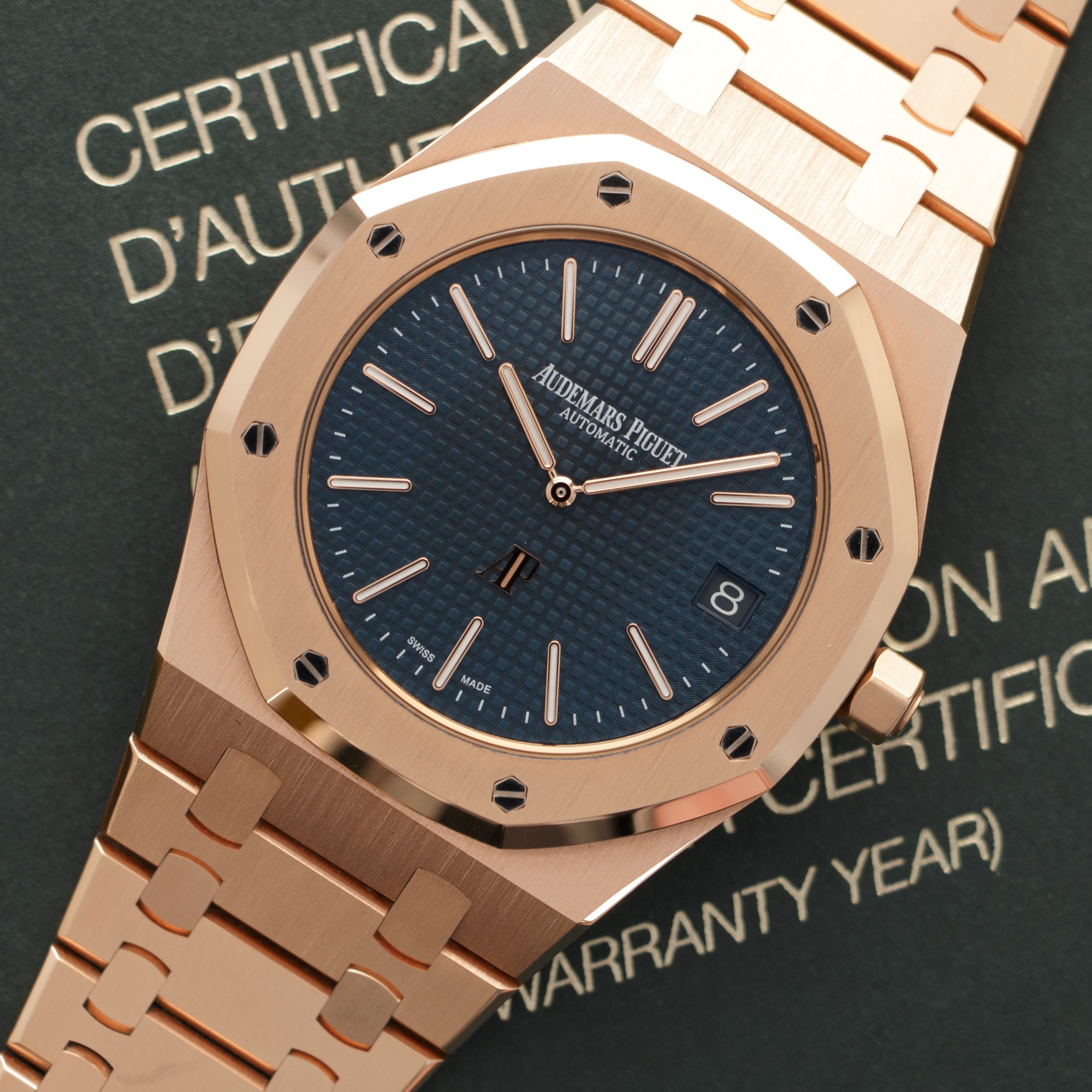 Audemars Piguet - Audemars Piguet Rose Gold Royal Oak Ultra-Thin Watch Ref. 15202 - The Keystone Watches