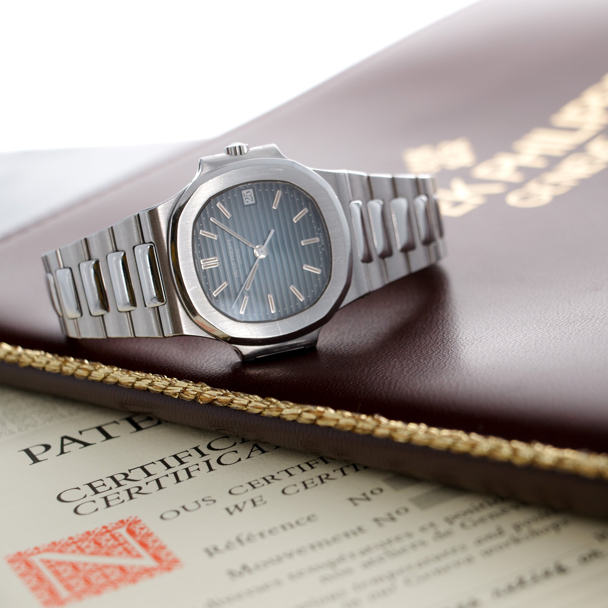 Patek Philippe - Patek Philippe Nautilus Watch Ref. 3800, with Original Box and Papers - The Keystone Watches