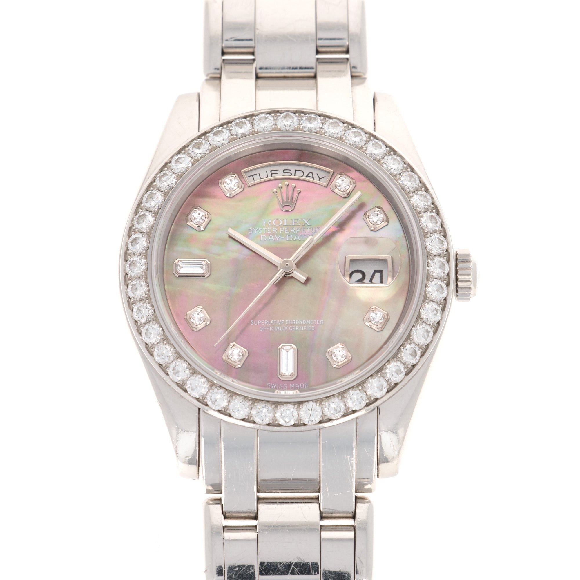 Rolex - Rolex Platinum Day-Date Masterpiece Diamond Watch Ref. 18946 - The Keystone Watches