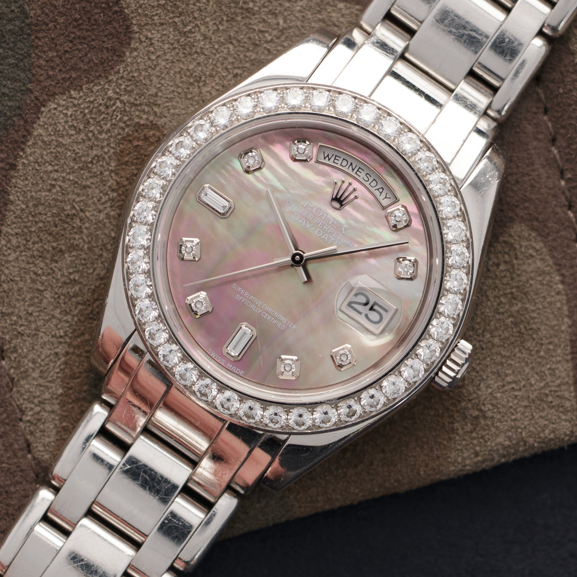 Rolex - Rolex Platinum Day-Date Masterpiece Diamond Watch Ref. 18946 - The Keystone Watches