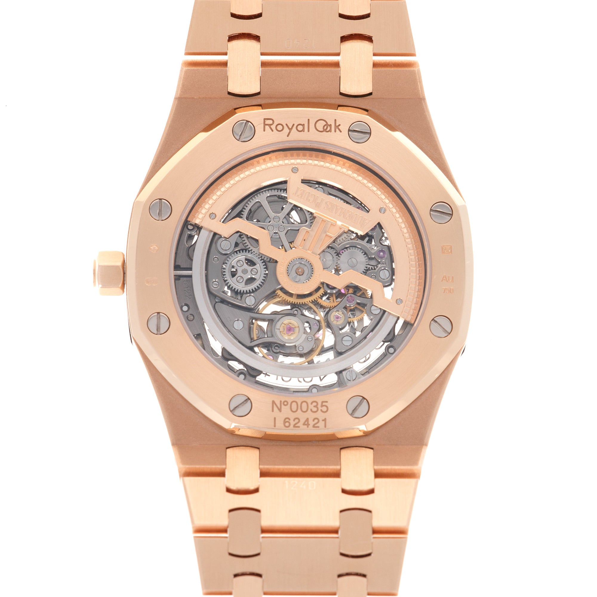 Audemars Piguet - Audemars Piguet Rose Gold Royal Oak Openworked Skeleton Watch Ref. 15204 - The Keystone Watches
