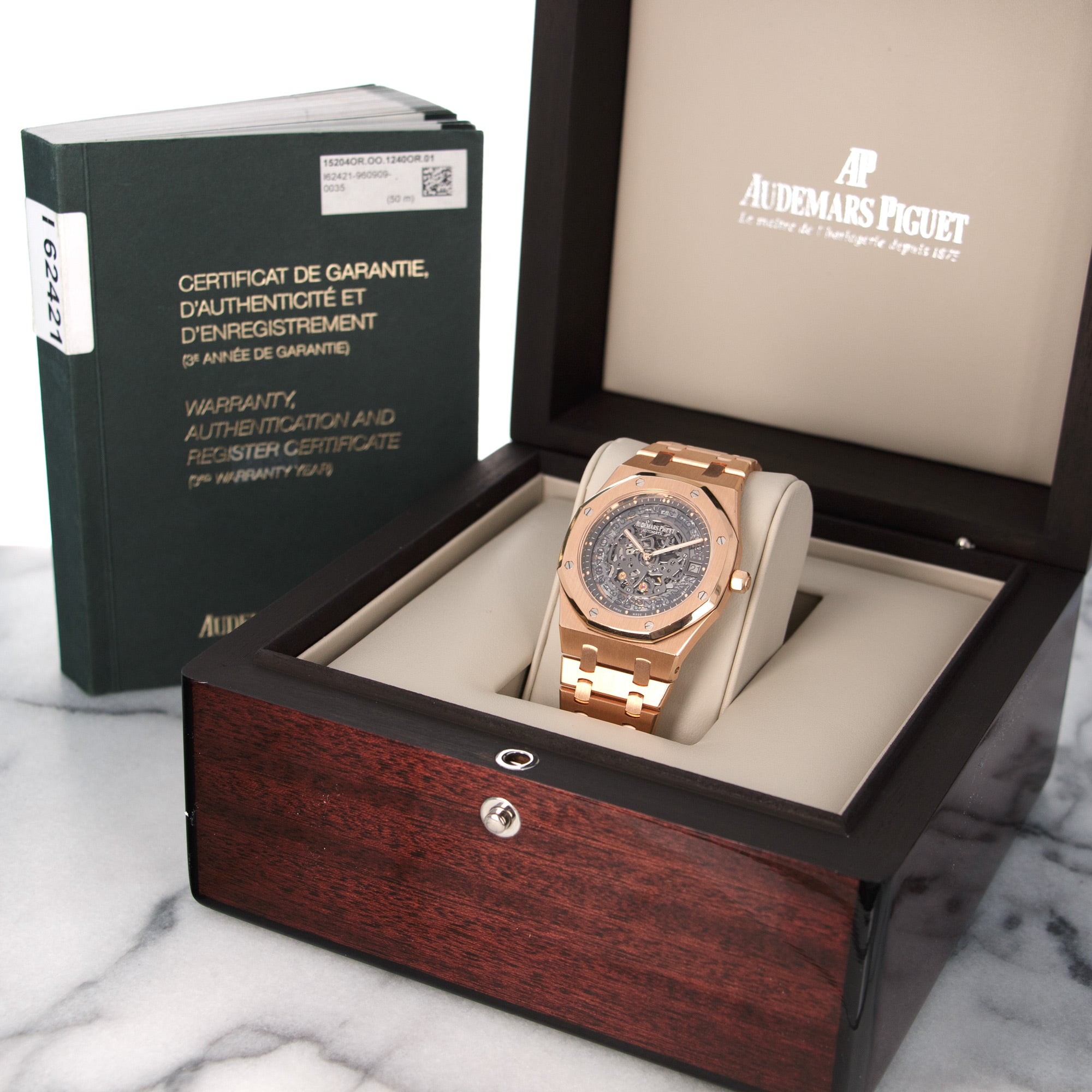 Audemars Piguet - Audemars Piguet Rose Gold Royal Oak Openworked Skeleton Watch Ref. 15204 - The Keystone Watches