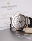 Patek Philippe - Patek Philippe White Gold Nautilus Moonphase Watch Ref. 5712 - The Keystone Watches