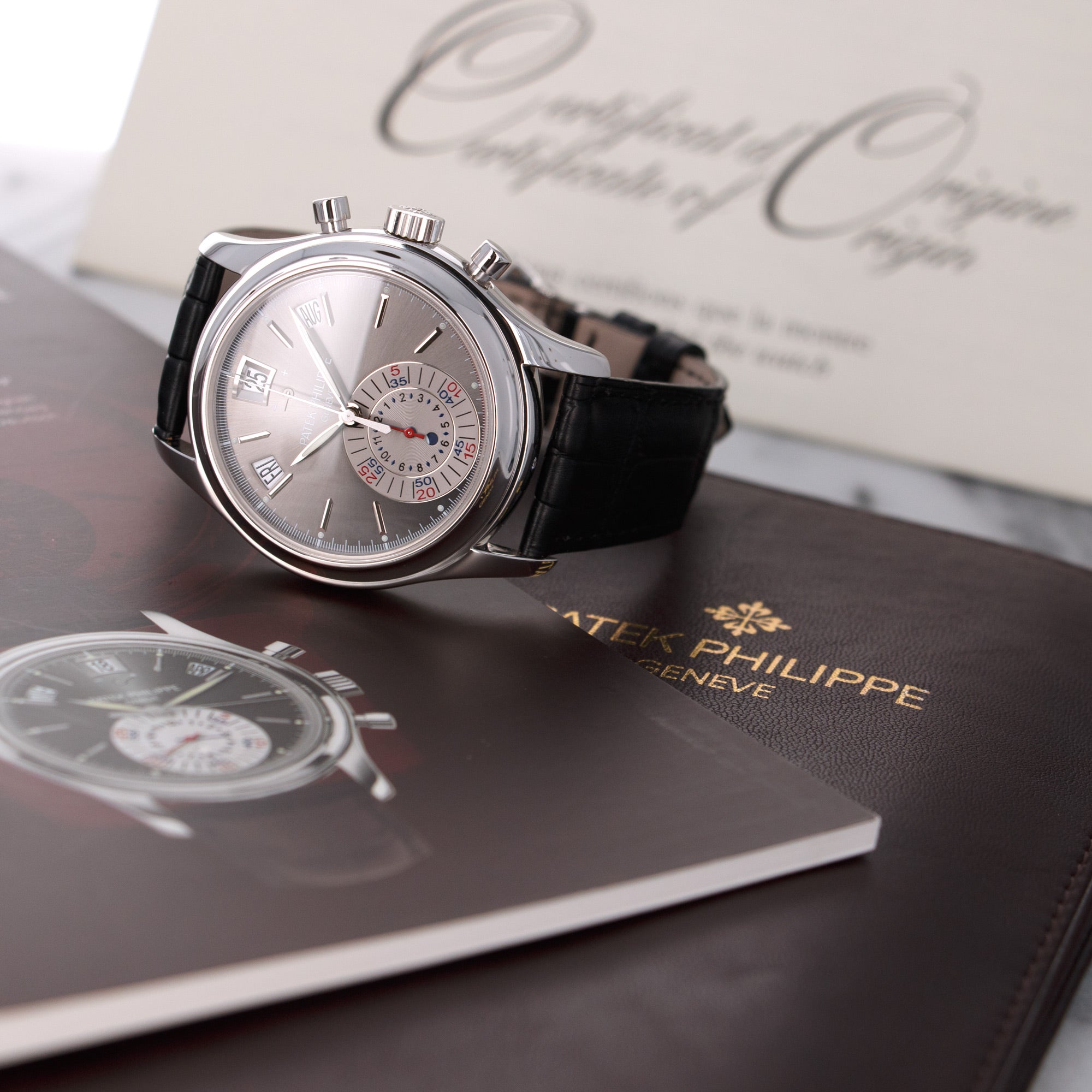 Patek Philippe - Patek Philippe Platinum Annual Calendar Chronograph Watch Ref. 5960 - The Keystone Watches