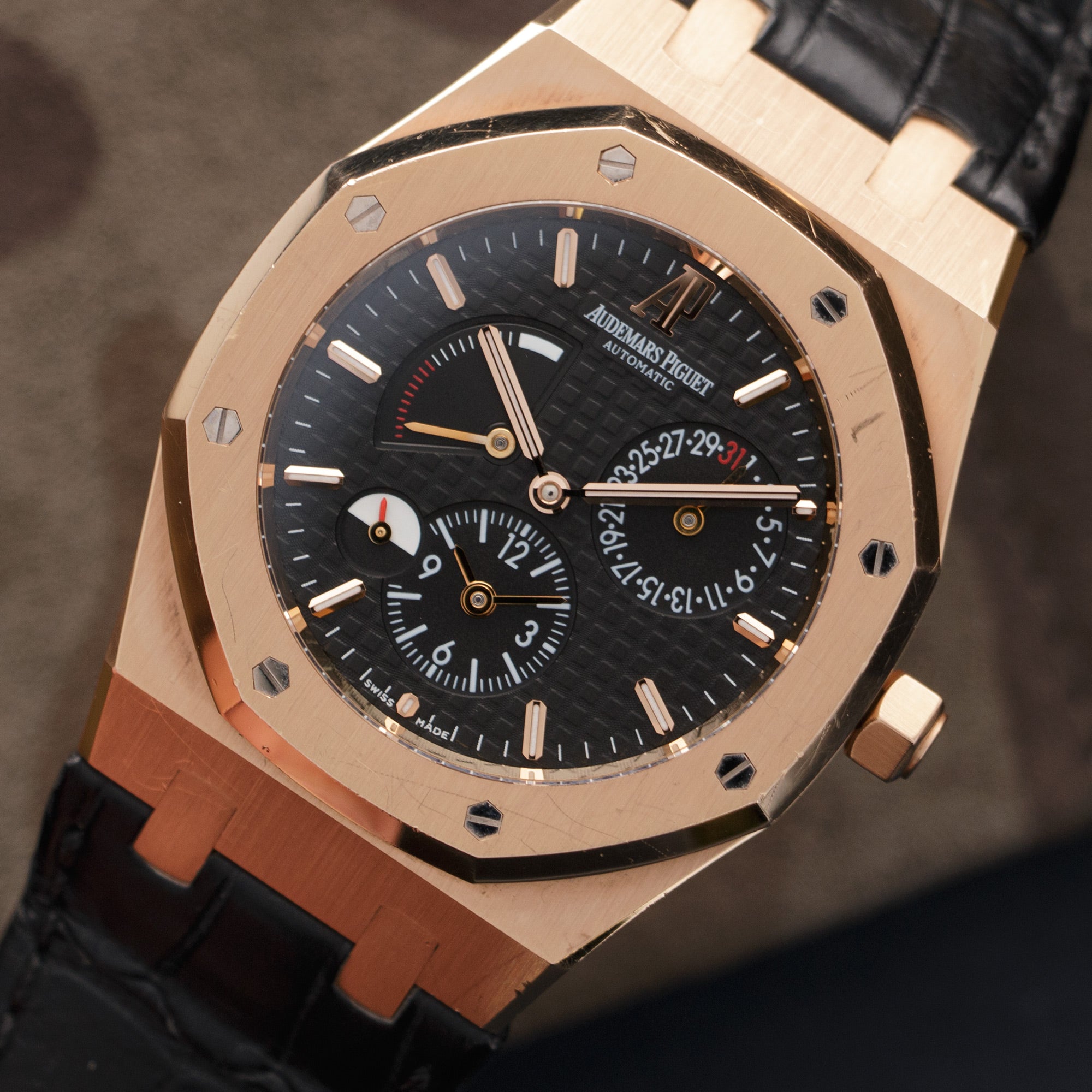 Audemars Piguet - Audemars Piguet Rose Gold Royal Oak Dual Time Watch Ref. 26120 - The Keystone Watches