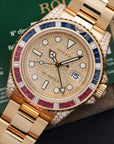 Rolex - Rolex Yellow Gold GMT-Master II Diamond Sapphire Ruby Watch Ref. 116758 - The Keystone Watches