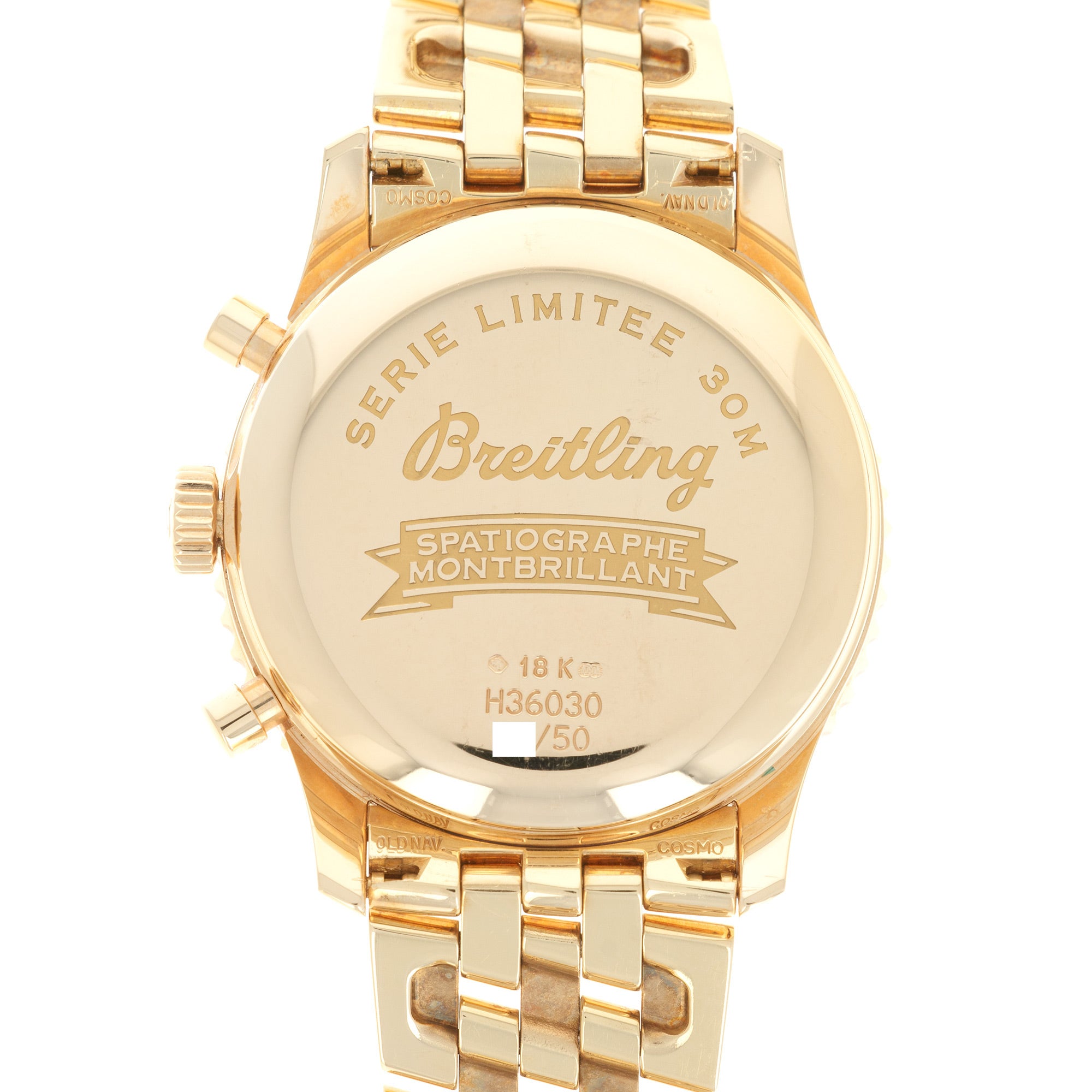 Breitling - Breitling Yellow Gold Montbrilliant Spatiographe Watch - The Keystone Watches