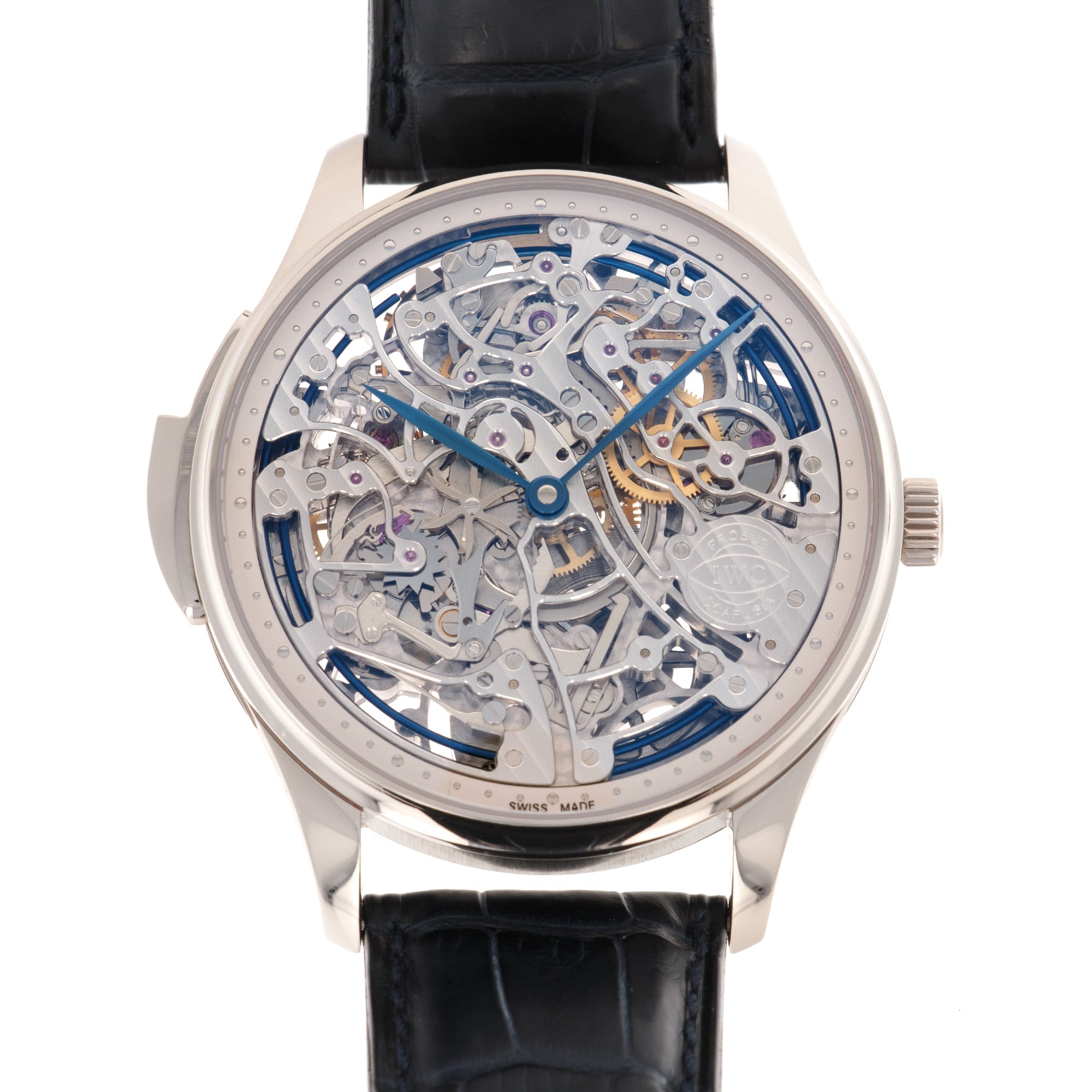 IWC - IWC Platinum Portuguese Skeletonizsed Minute Repeater Watch - The Keystone Watches
