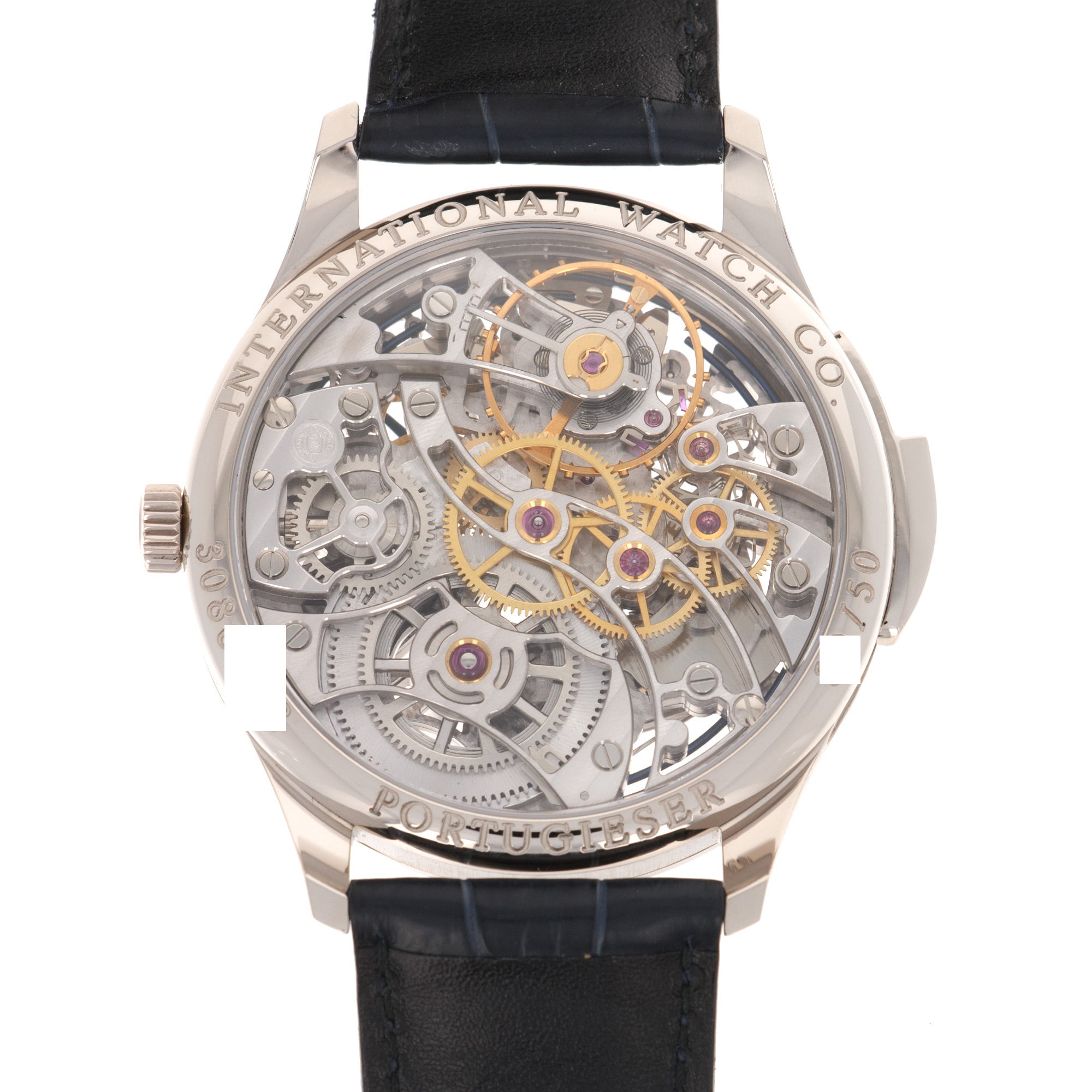 IWC - IWC Platinum Portuguese Skeletonizsed Minute Repeater Watch - The Keystone Watches