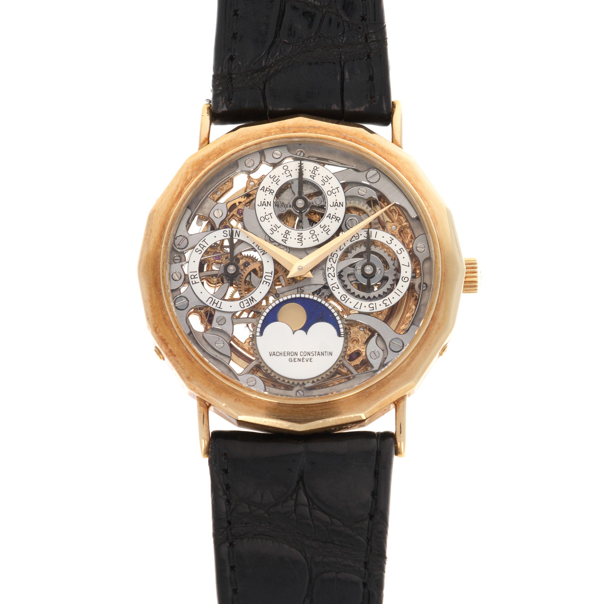 Vacheron Constantin - Vacheron Constantin Yellow Gold Perpetual Calendar Skeleton Watch - The Keystone Watches