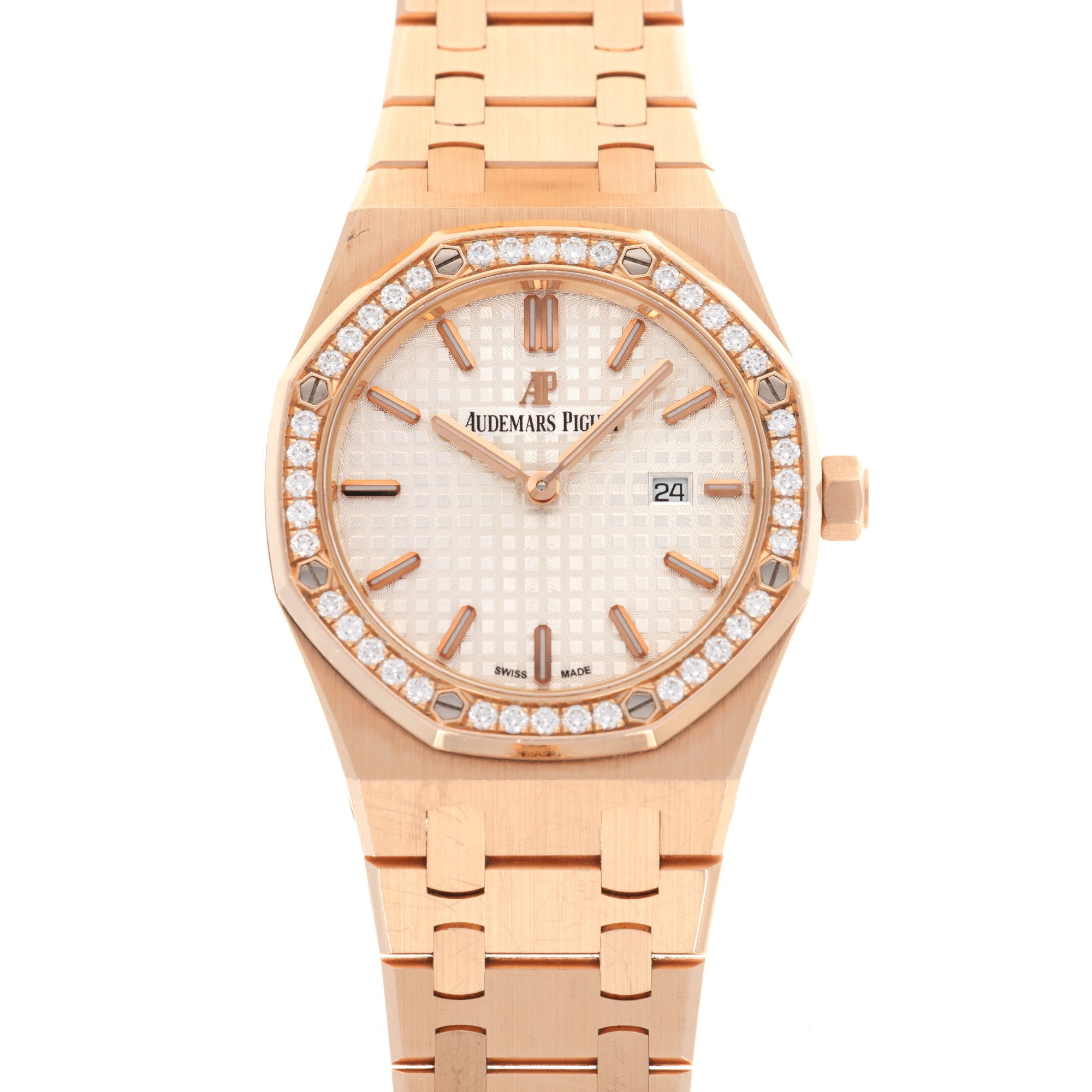 Audemars Piguet - Audemars Piguet Rose Gold Royal Oak Diamond Watch Ref. 67651 - The Keystone Watches