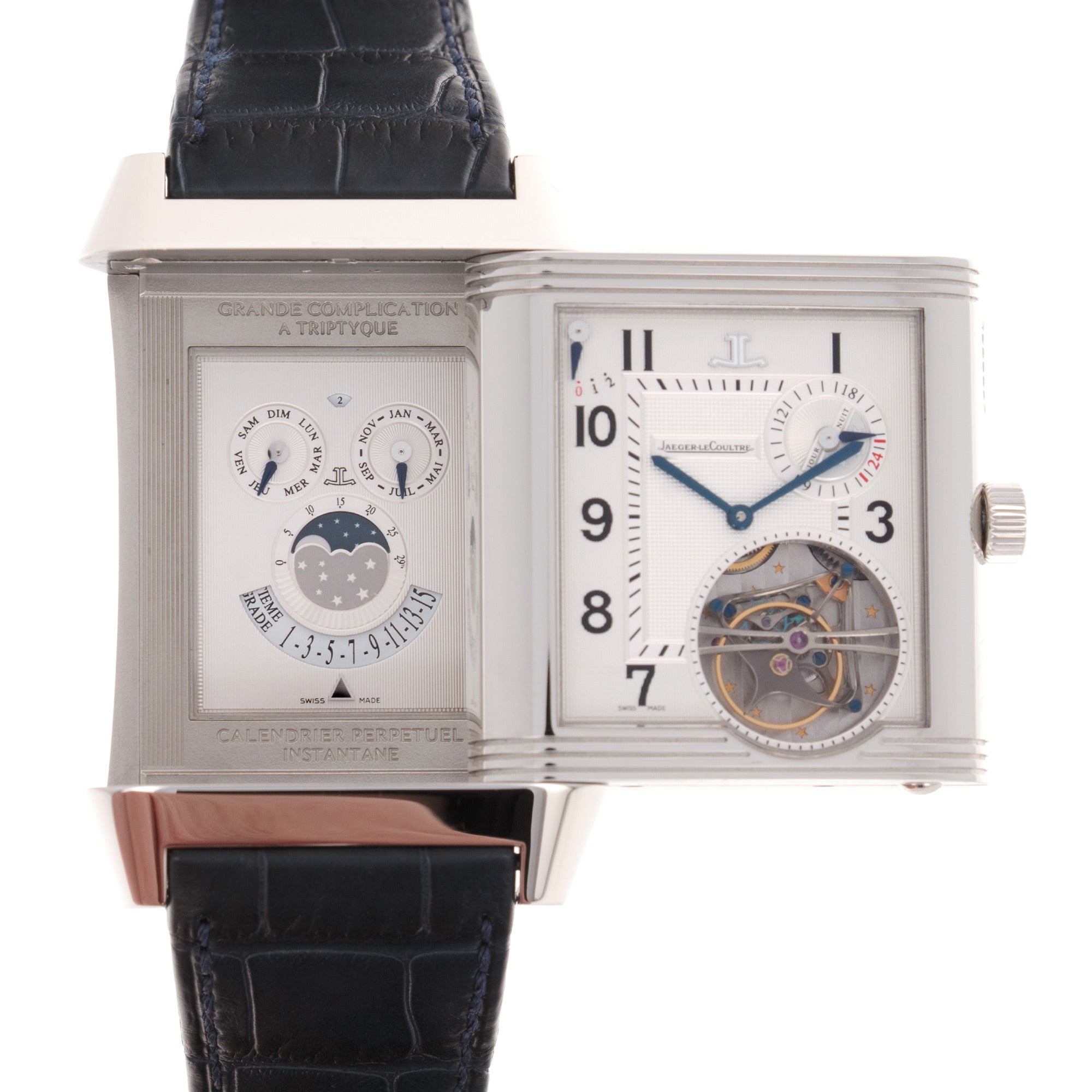 Jaeger LeCoultre - Jaeger Lecoultre Platinum Reverso Grand Complication Triptyque Watch Ref. 241.6.65 - The Keystone Watches